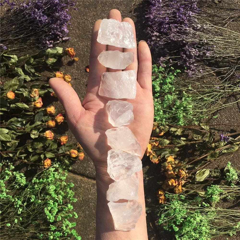 Simurg Rough Clear Quartz Stone 1Lb A Grade Raw Clear Quartz Chunk - Clear Quartz Crystal Stone for Cabbing, Tumbling, Cutting, Lapidary, Polishing, Reiki Crytsal Healing