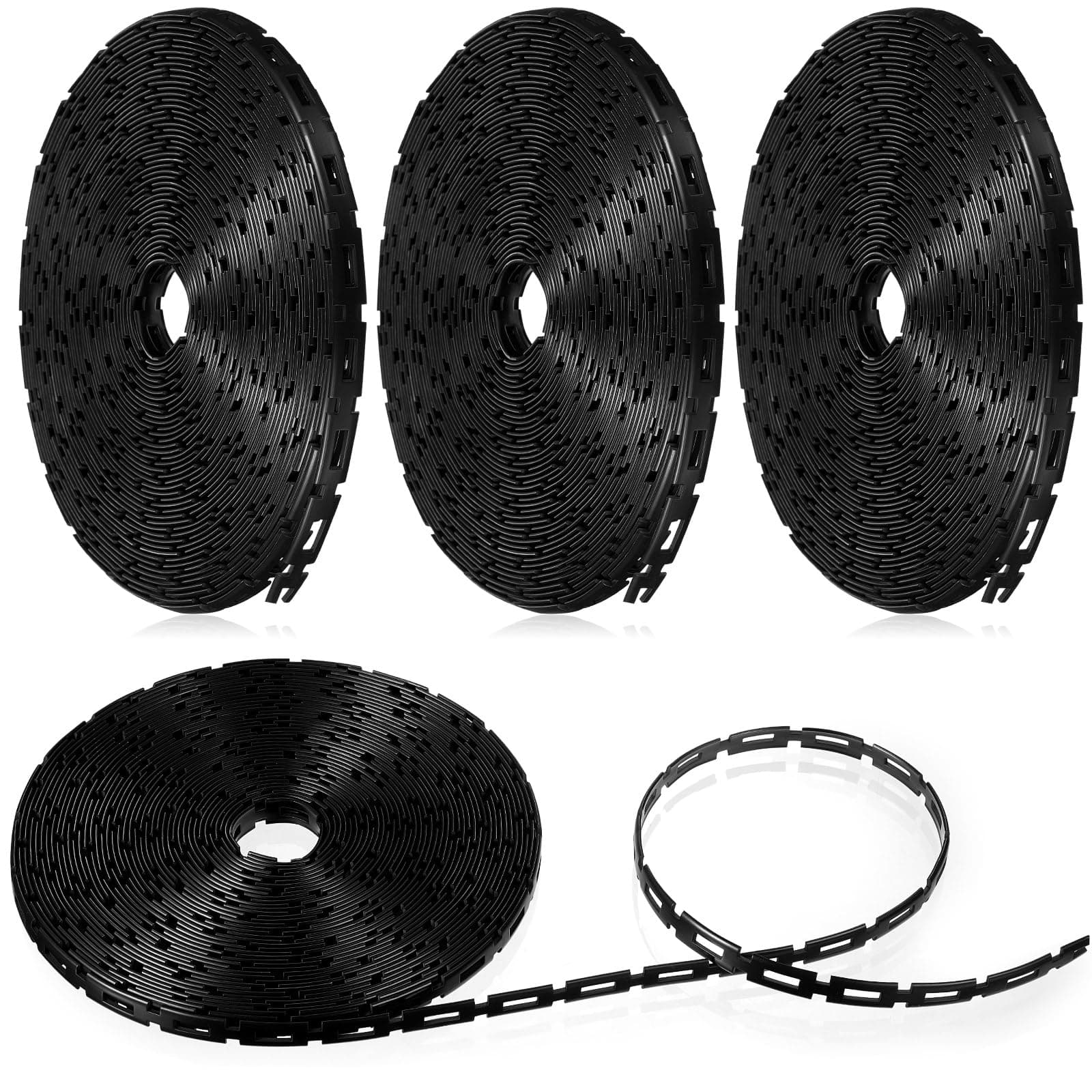 Wesiti 200 ft Plastic Chain Lock Tree Tie 1/2 Inch Wide Adjustable Tree Support Straps Plant String Swing Strap Flexible Reusable Ties for Staking for Garden Accessories