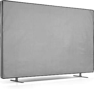 kwmobile Indoor 85" TV Cover – Television Dust Cover Screen Protector – TV Screen Dust Protection – Synthetic Fabric Light Grey