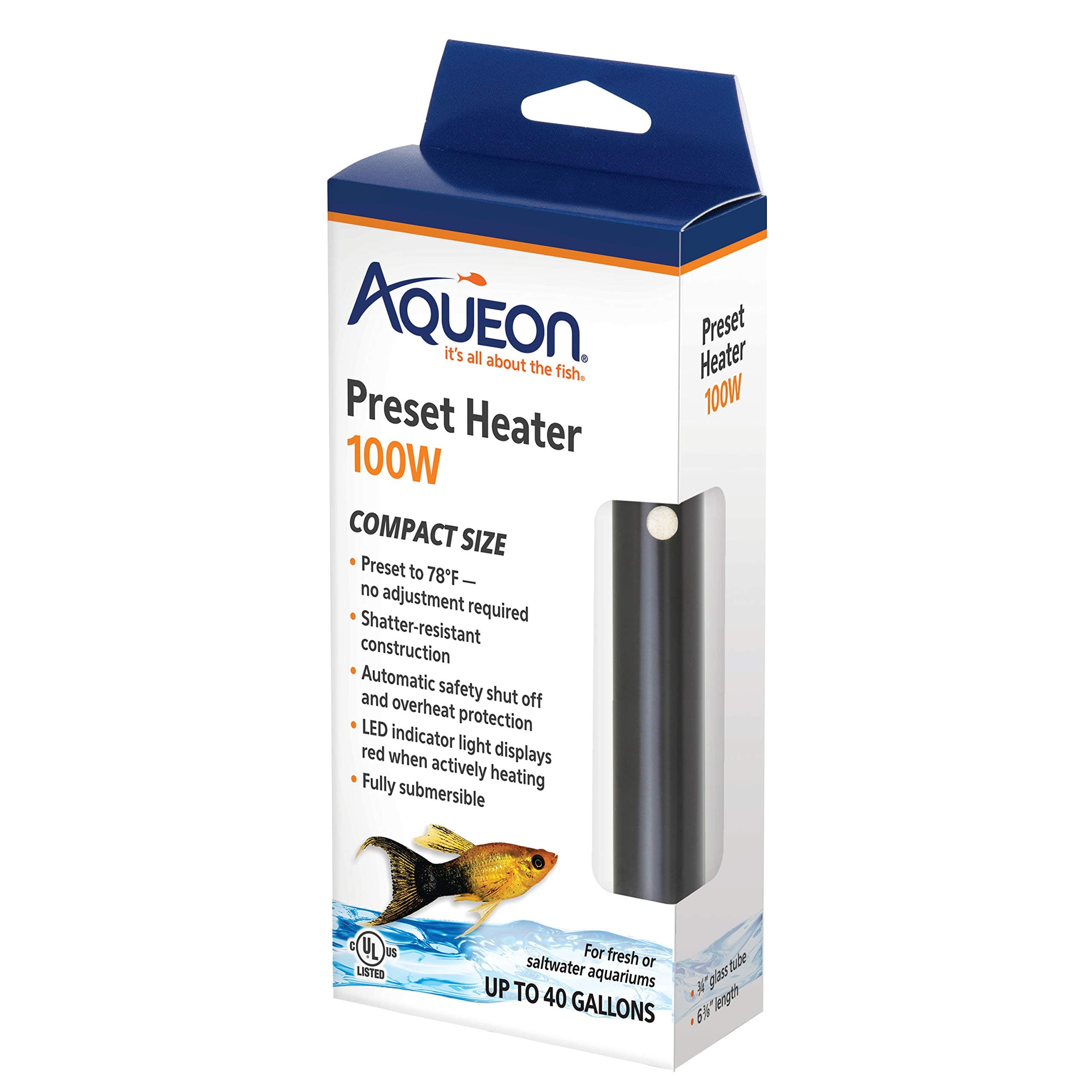 Aqueon Preset Heater, 100 Watt