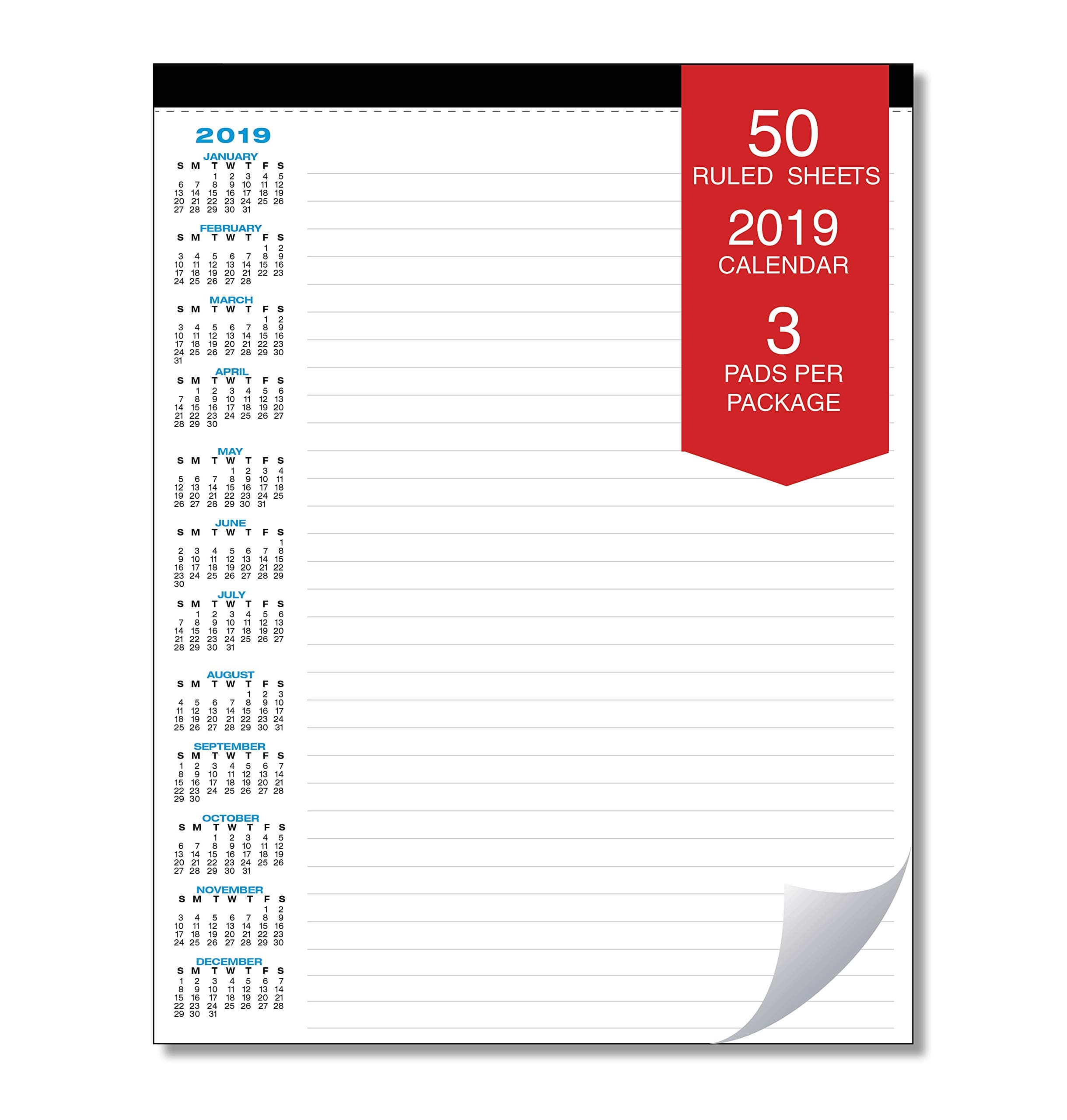 2 Pack 2020 Legal Pads 50 sheets per pad, for – office, student and home use.