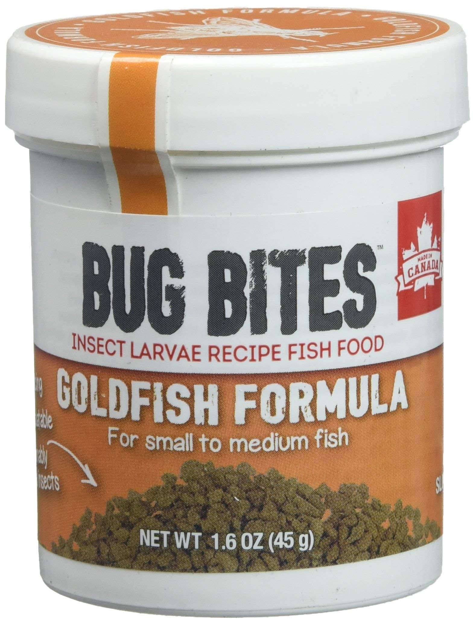 Bug Bites Goldfish Fish Food, Granules for Small to Medium Sized Fish, 1.6 oz., A6583