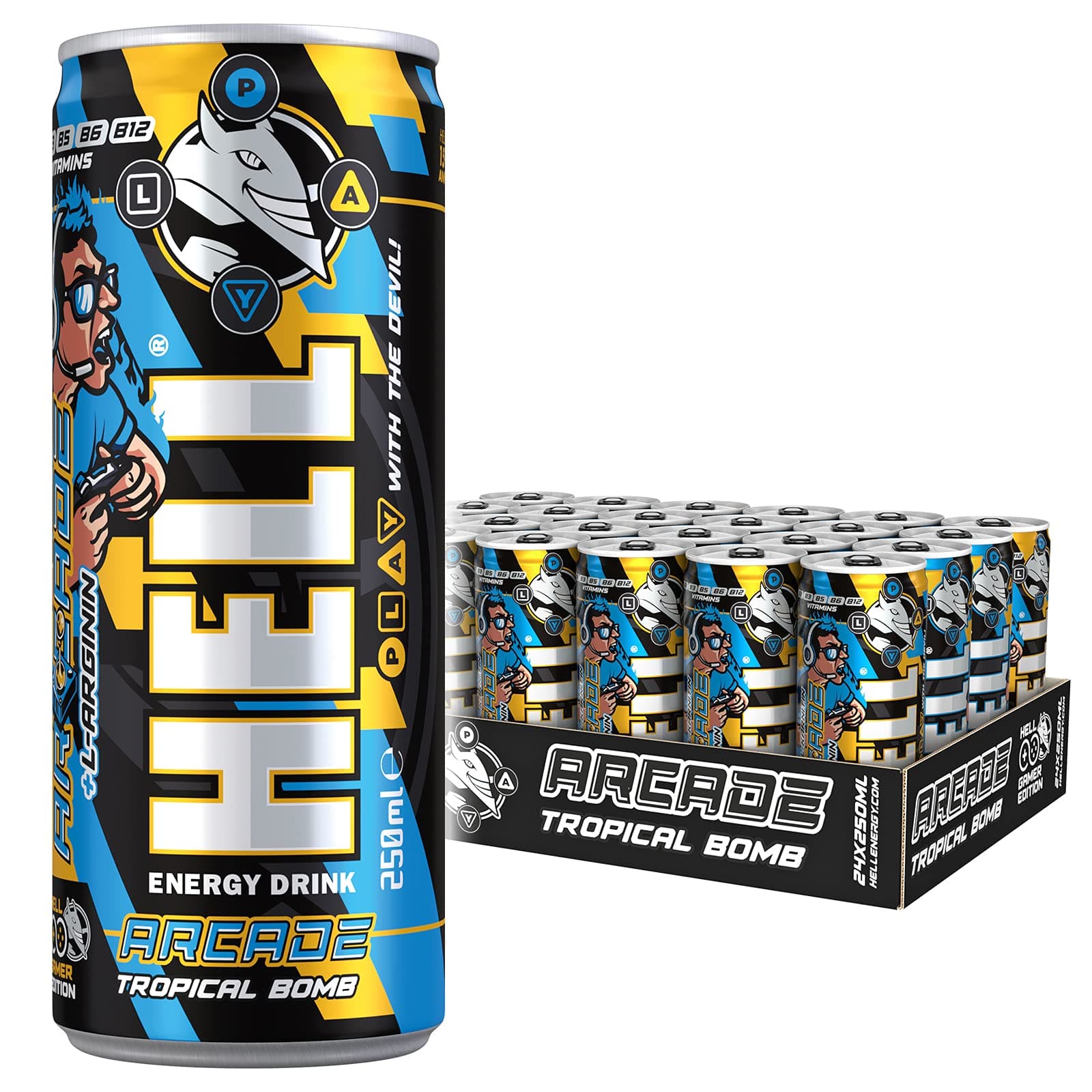 HELL ENERGY GAMER DRINKS ARCADE (24 x 250ml)