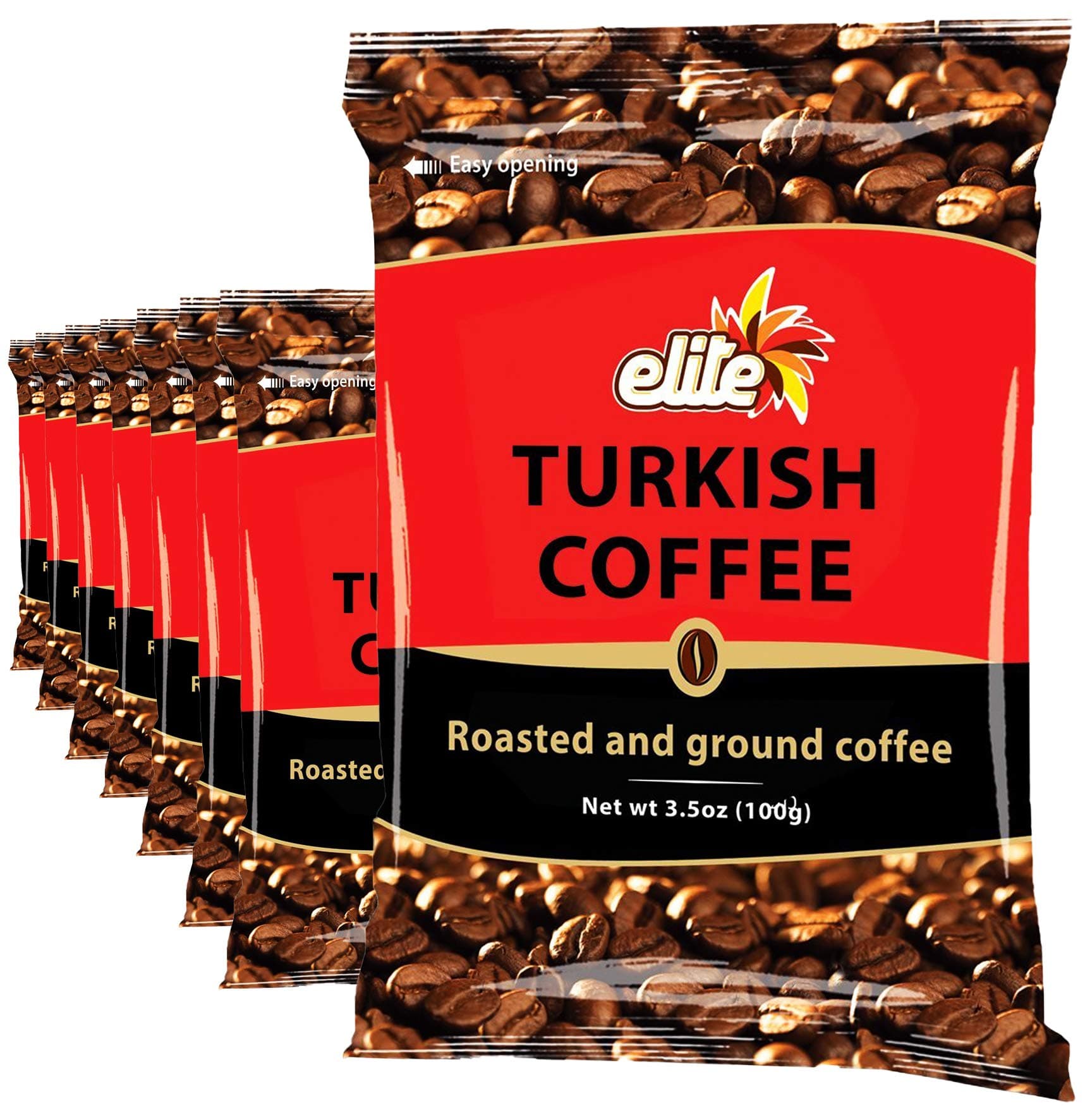 - Elite Turkish Ground Roasted Coffee Bag, 3.5000-ounces (Pack of 8)