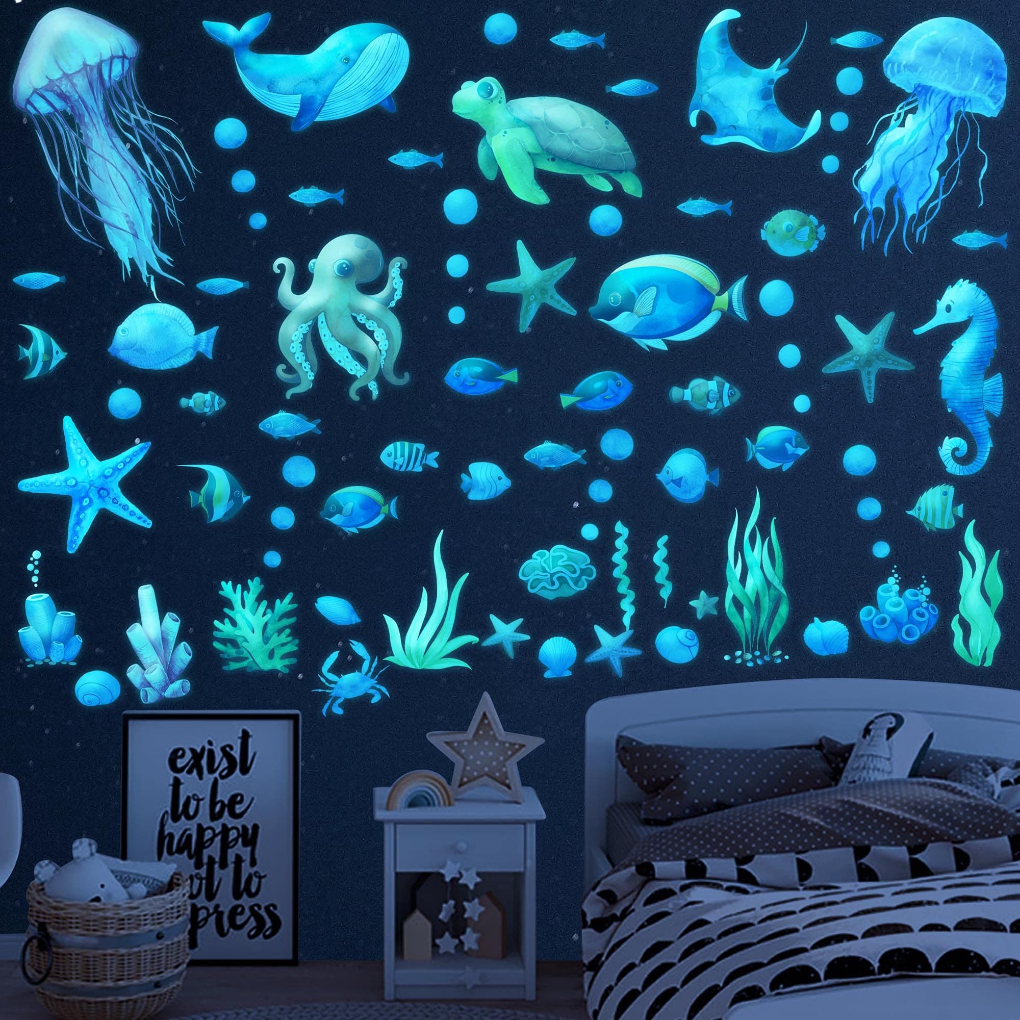 Glow in the Dark Ocean Wall Decals