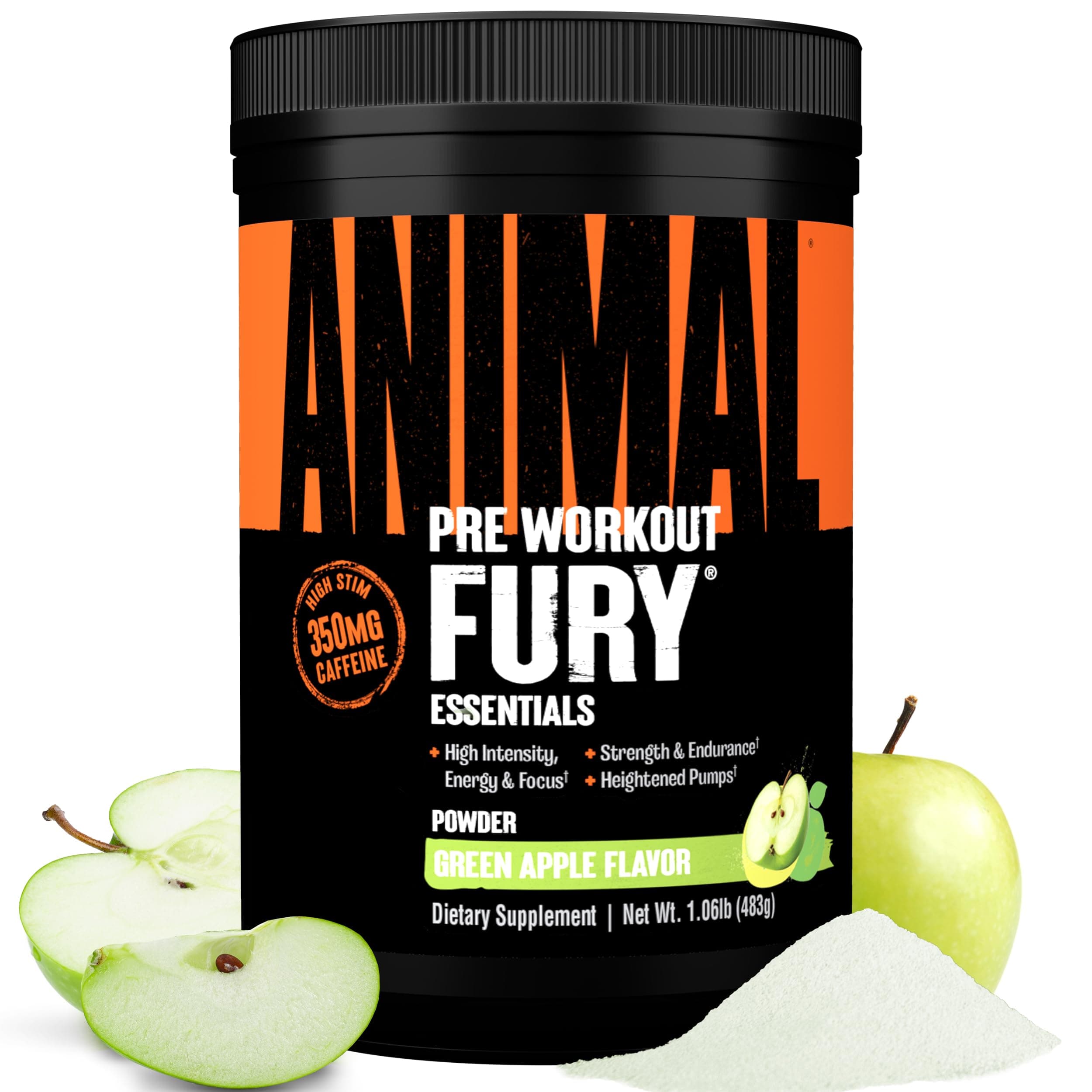 Animal Pre- Workout Fury Essentials Green Apple 483 g