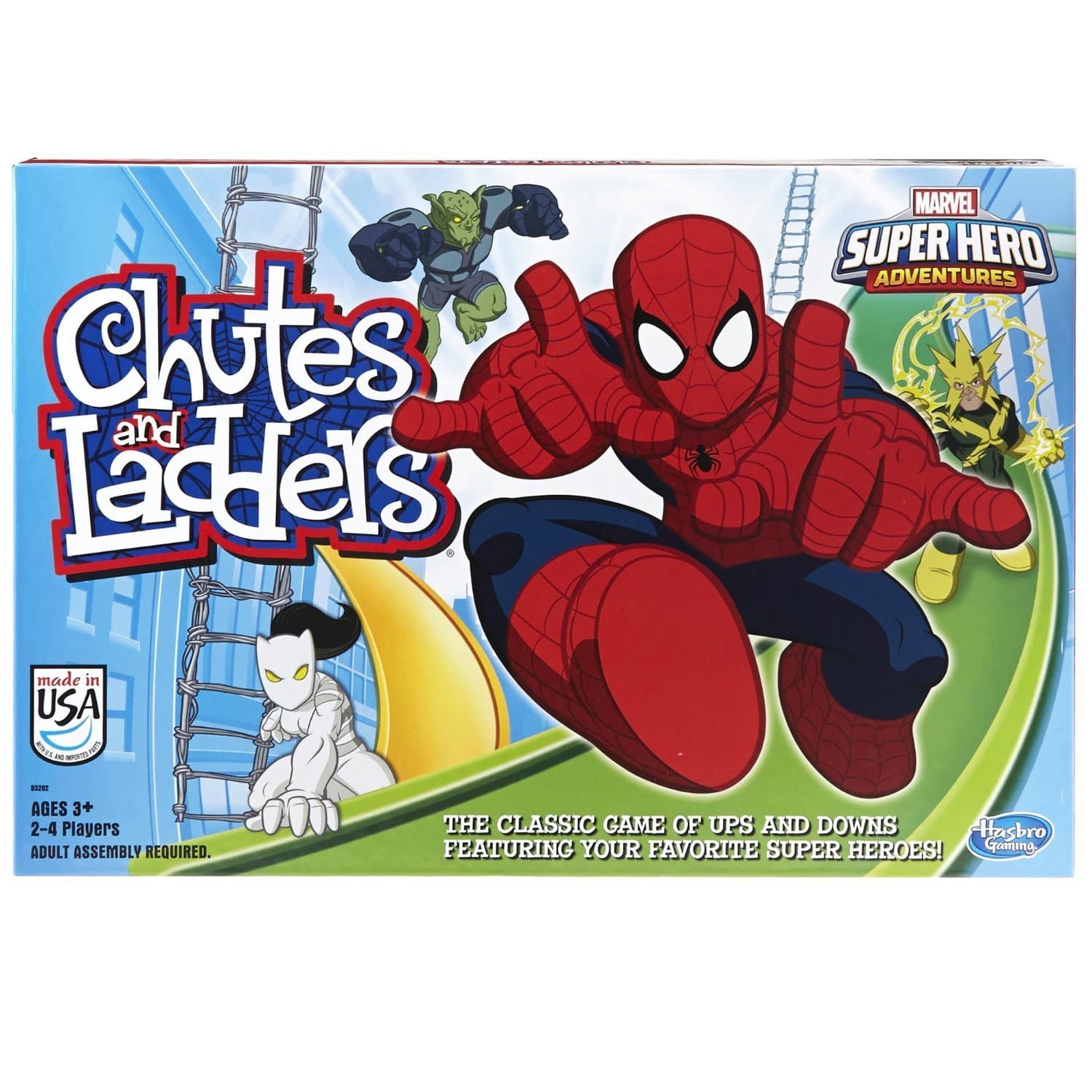 Chutes and Ladders: Marvel Spider-Man Edition Board Game for Kids 2-4 Players, Preschool Games, Easter Gifts for Boys and Girls, Ages 3 and Up (Amazon Exclusive)