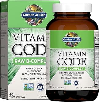 Vitamin B Complex, 60 Vegan Capsules, High Potency Vitamins for Energy & Metabolism with B6, Folate & B12 as Methylcobalamin Plus Probiotics