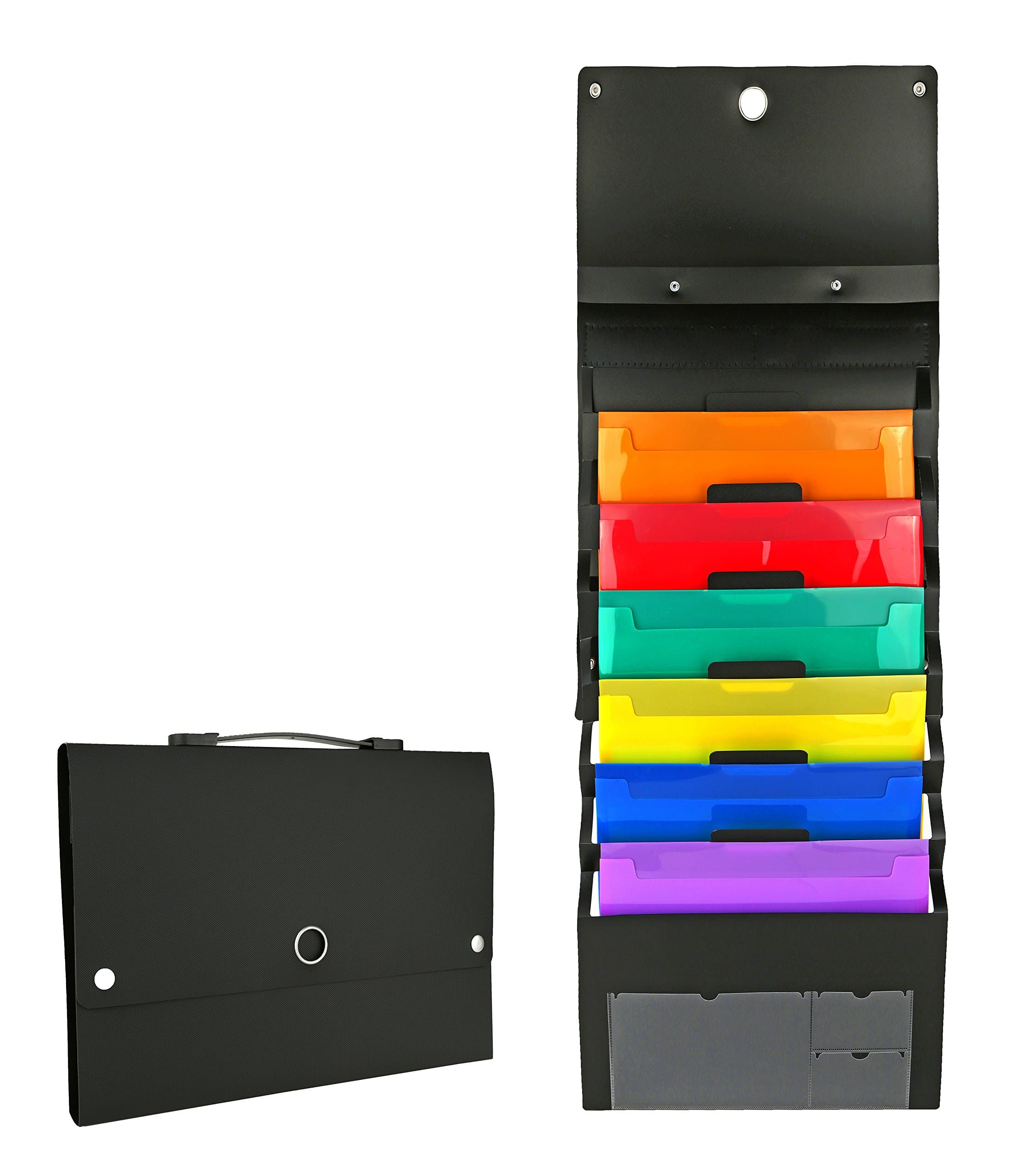 Svidnik Cascading Wall Organizer With Wall Mount - 6 Removable File Pockets, Letter Size - Modern Style