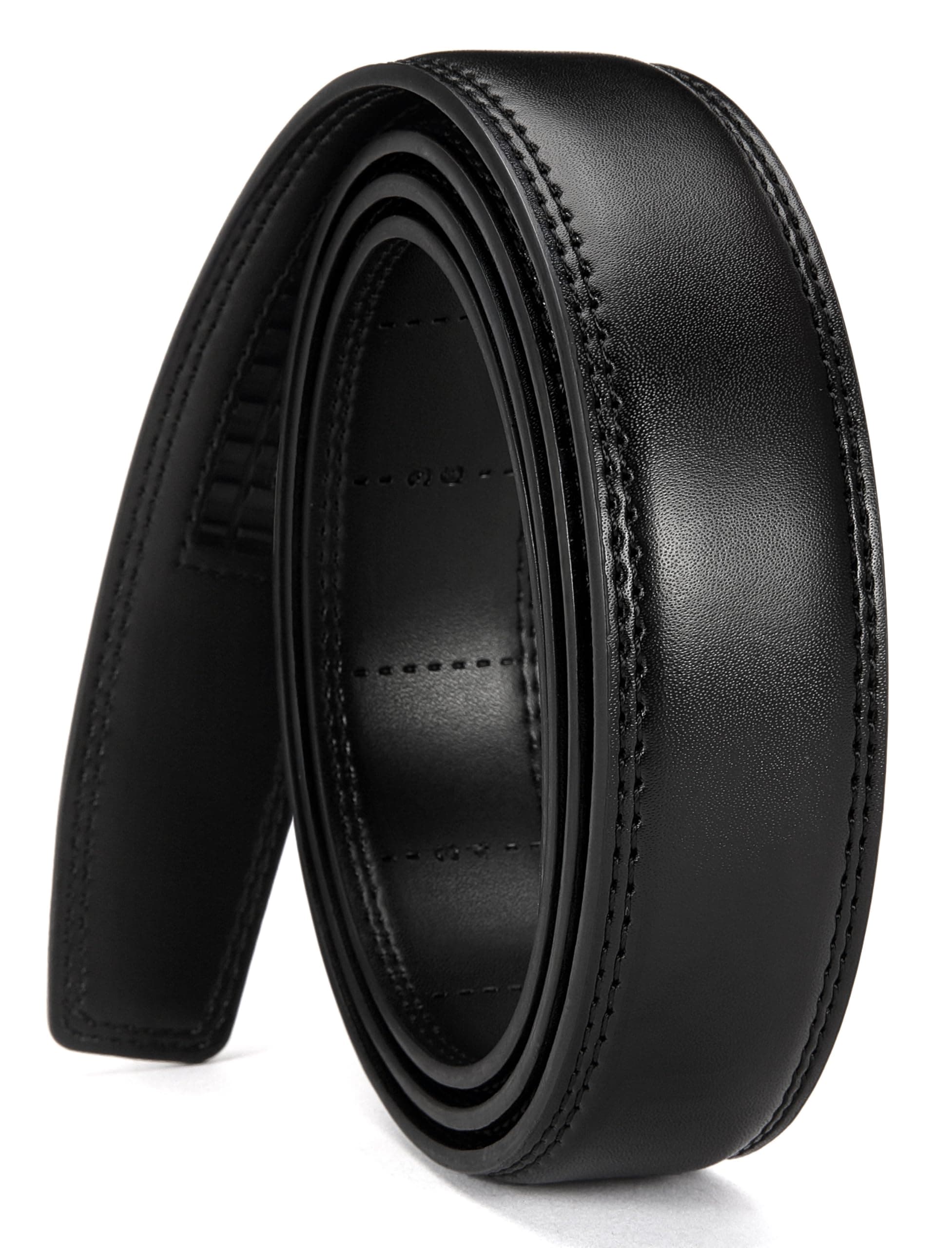 Ratchet Belt Strap Only 1 1/4", Replacement Leather Belt for 32mm Buckle