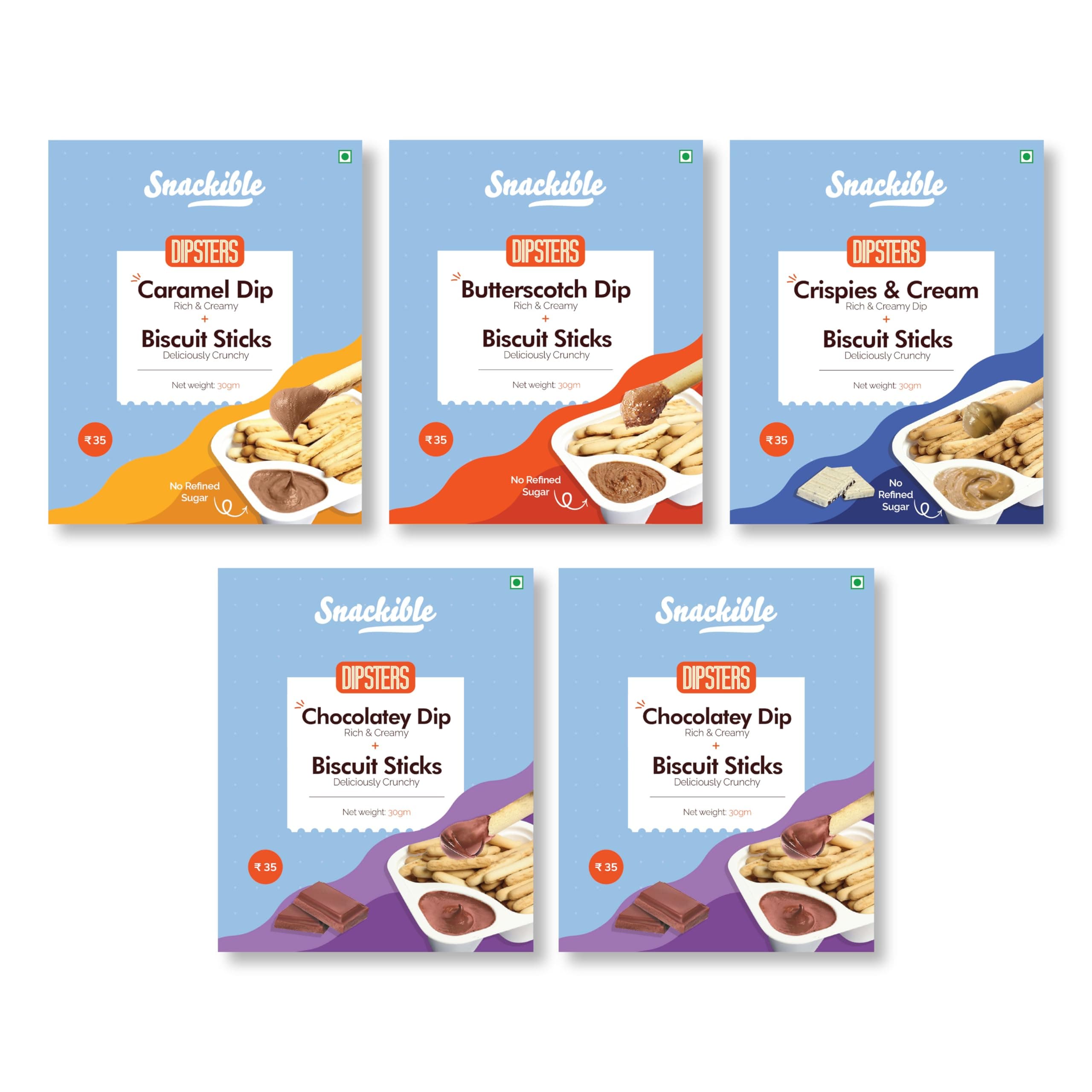 Assorted Mini Dipsters (Pack of 5)