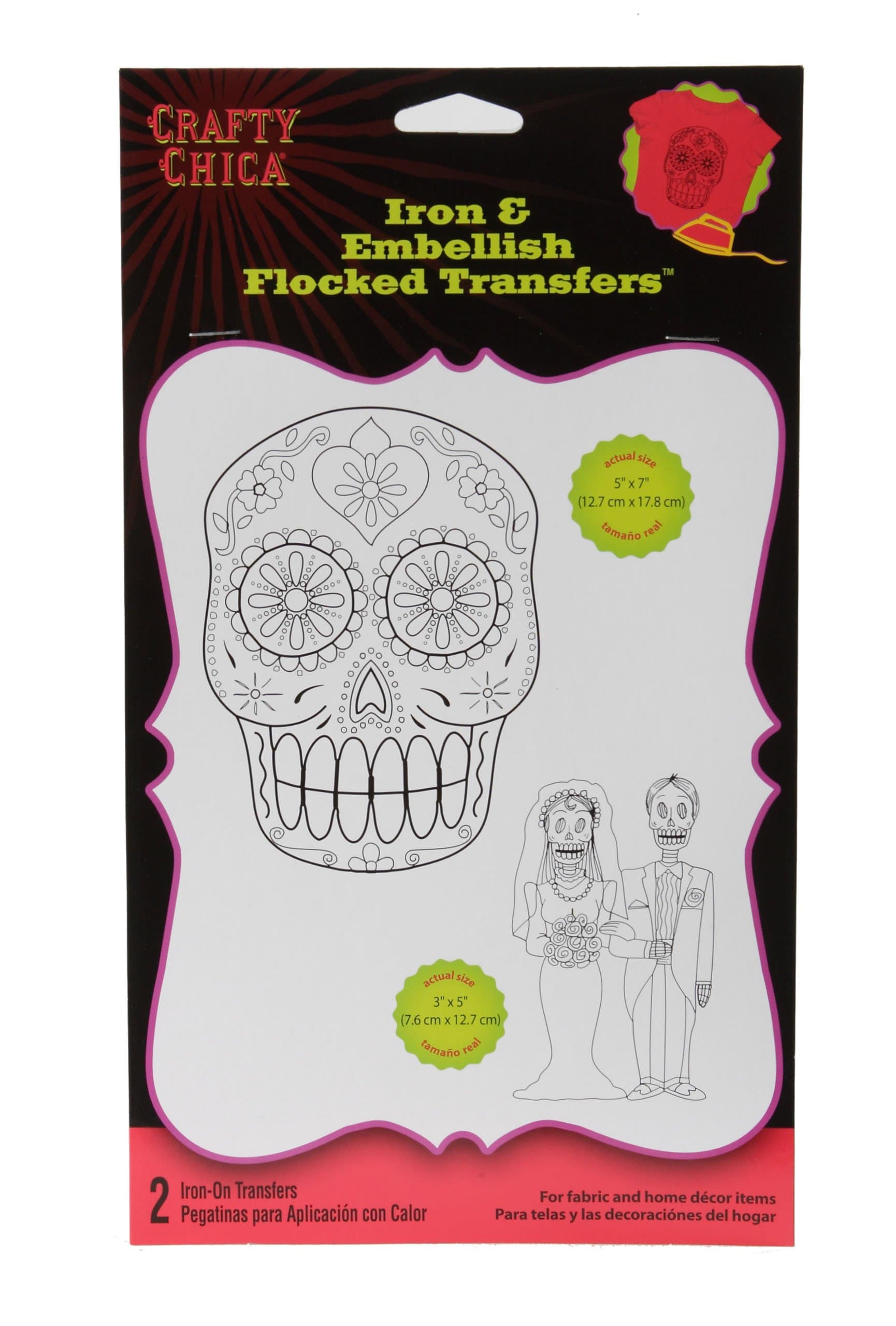 Crafty Chica Iron on Transfer Skull