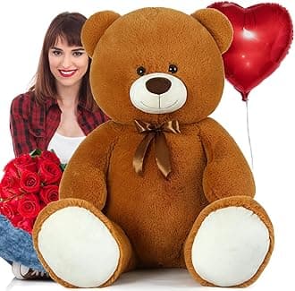 MaoGoLan 47 inch Giant Teddy Bear 4 Feet Big Stuffed Animal Large Brown Teddy Bear for Kids Girls Baby Shower Centerpieces Decorations, Christmas Valentine's Day