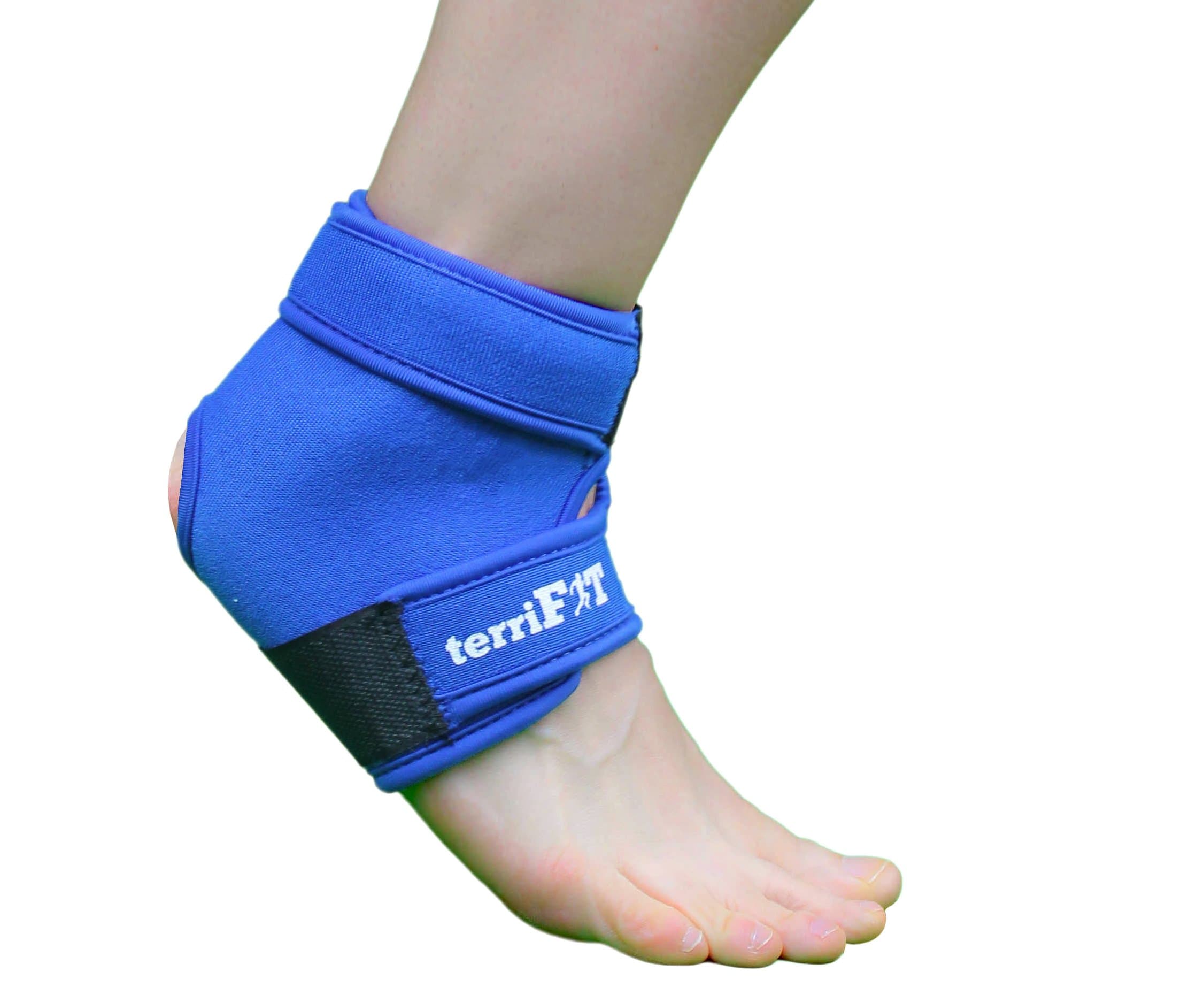 Sprained Ankle Stabilizing Brace - Adjustable Neoprene Ankle Stabilizer Brace - Lightweight Design for Daily or Extended Use - Daily Mild to Medium Support Brace (M, Blue)