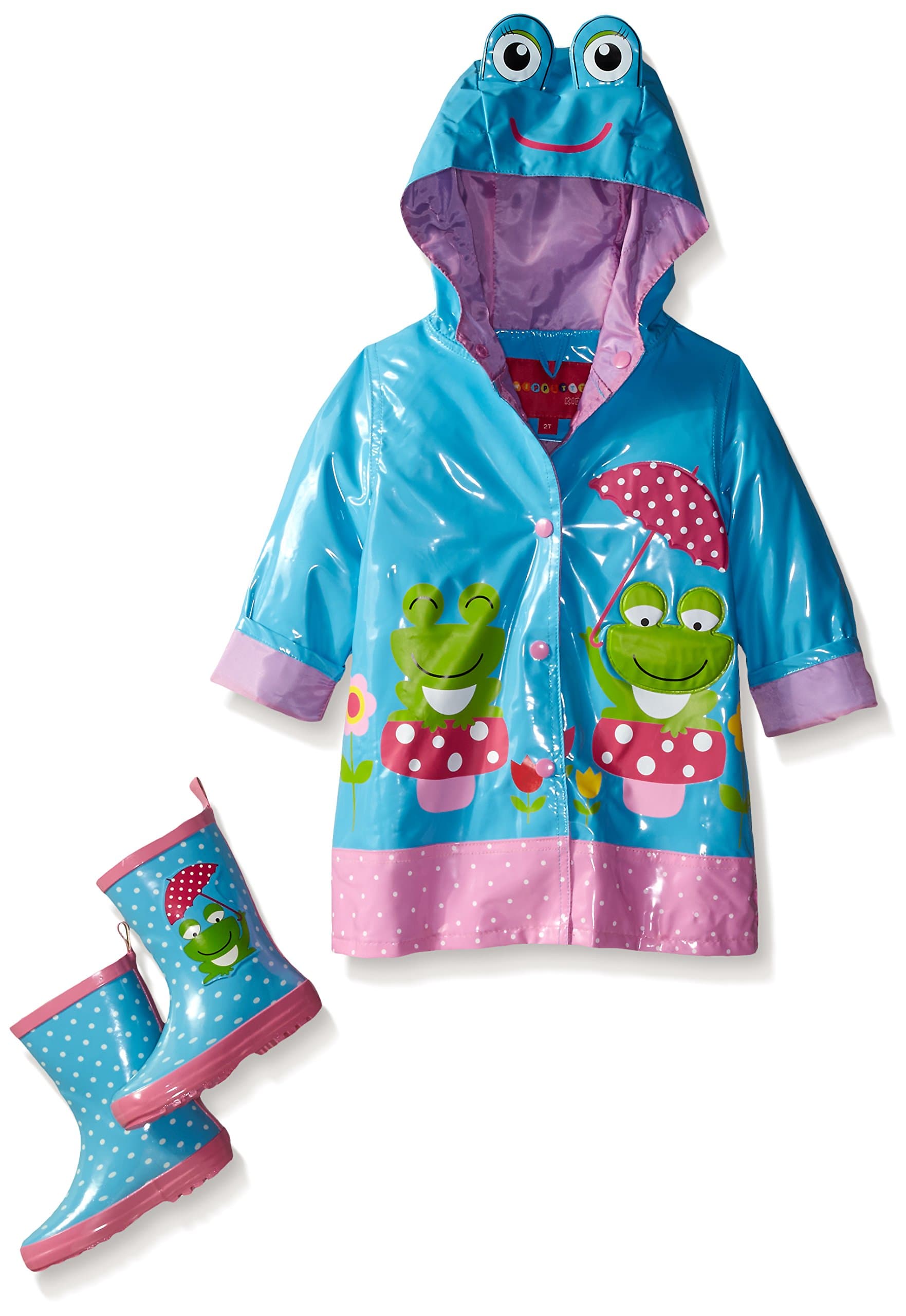 Girls' Frog Rain Jacket and Boot Set