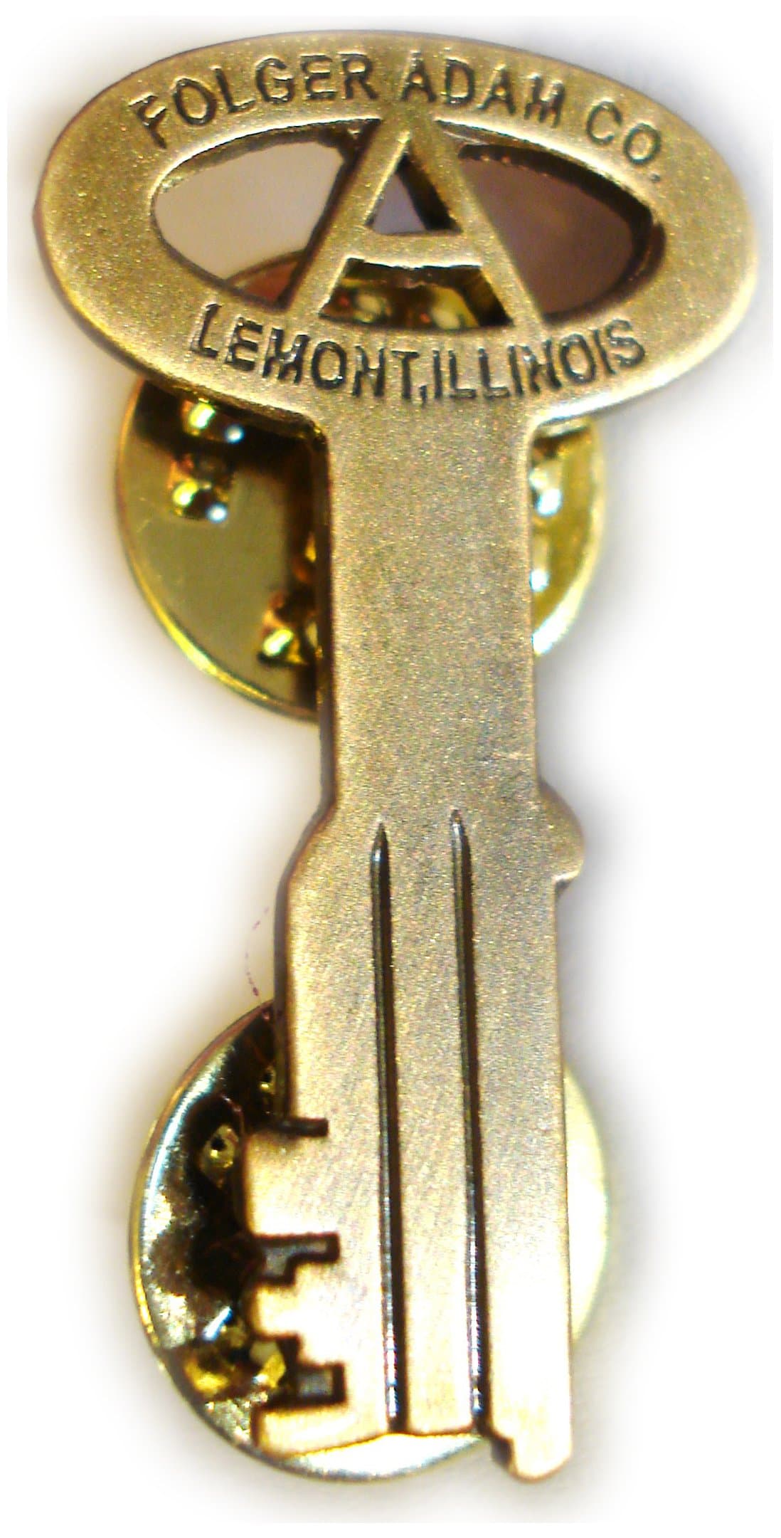 Folger Adam Co Jail Cell Prison Replica Key Hat Jacket Lapel Pin