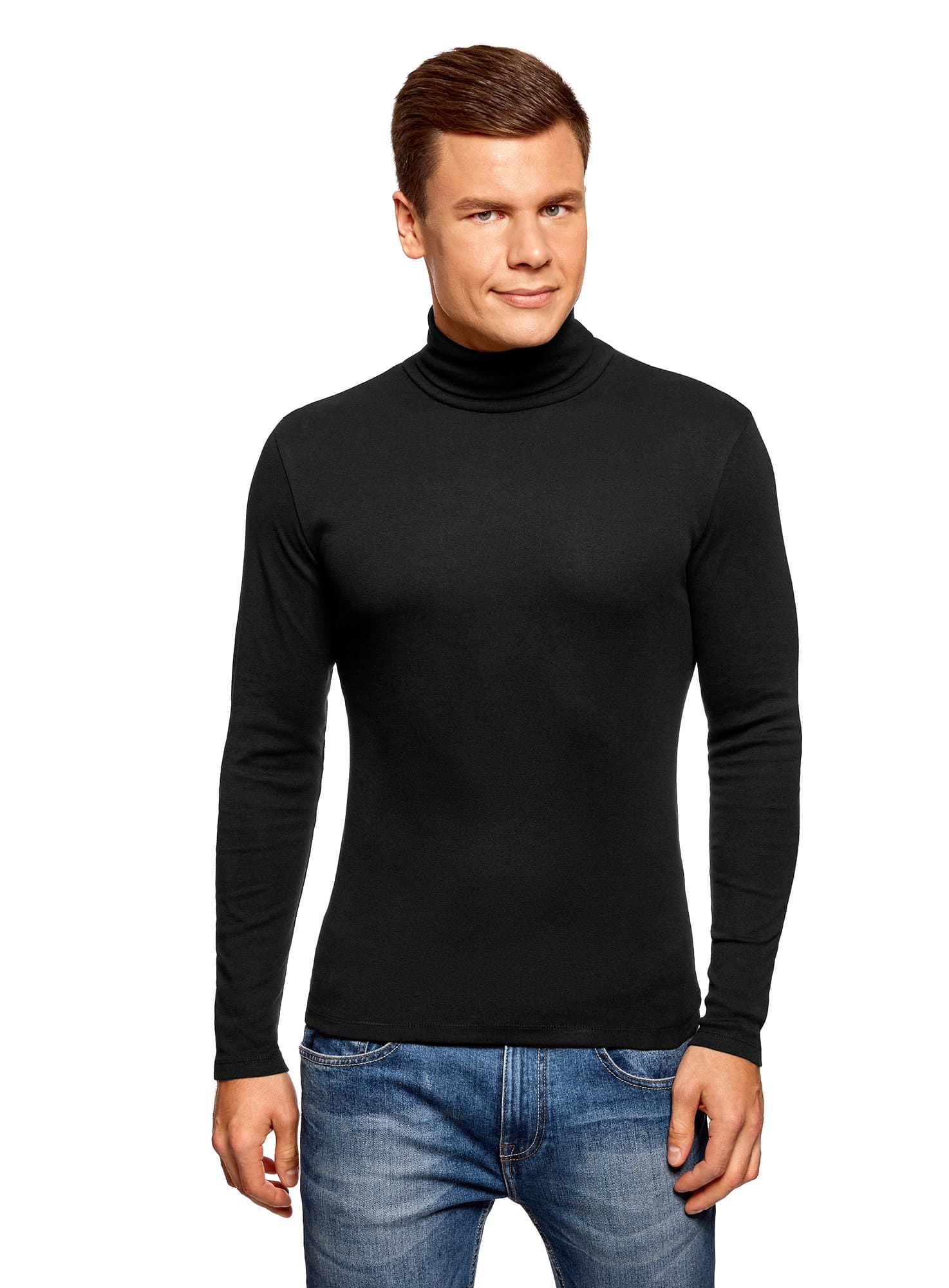 oodji Ultra Men's Basic Turtleneck Pullover (Pack of 2)