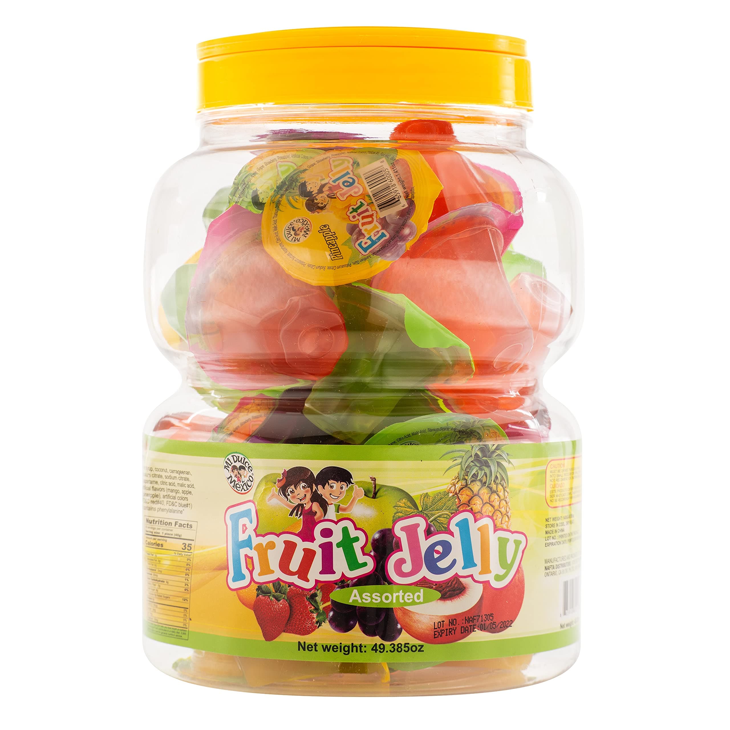 MDM FRUIT JELLY JAR CANDY ASSORTED 35 PC 49.385OZ