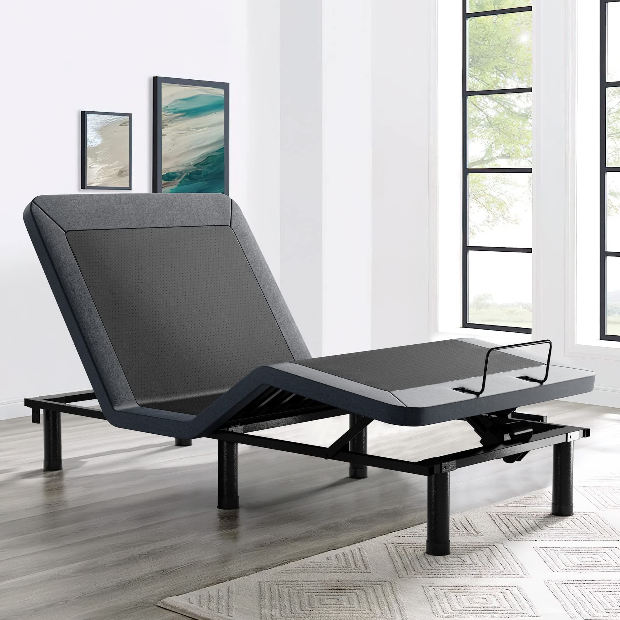 Twin XL Adjustable Bed Frame with Wireless Remote, Electric Bed, Zero Gravity, Head and Foot Incline, Adjustable Leg Heights, Memory Presets, Anti-Snore