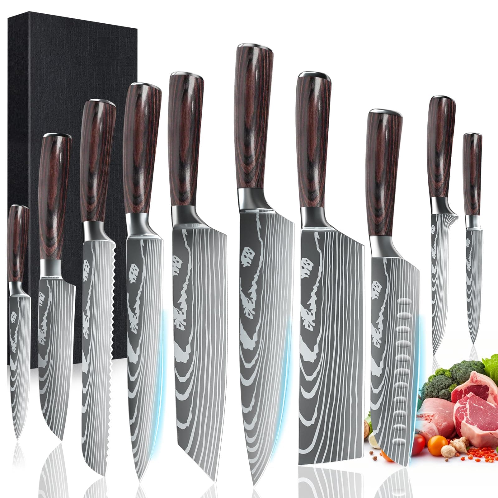10 Pieces Kitchen Chef Knife Set