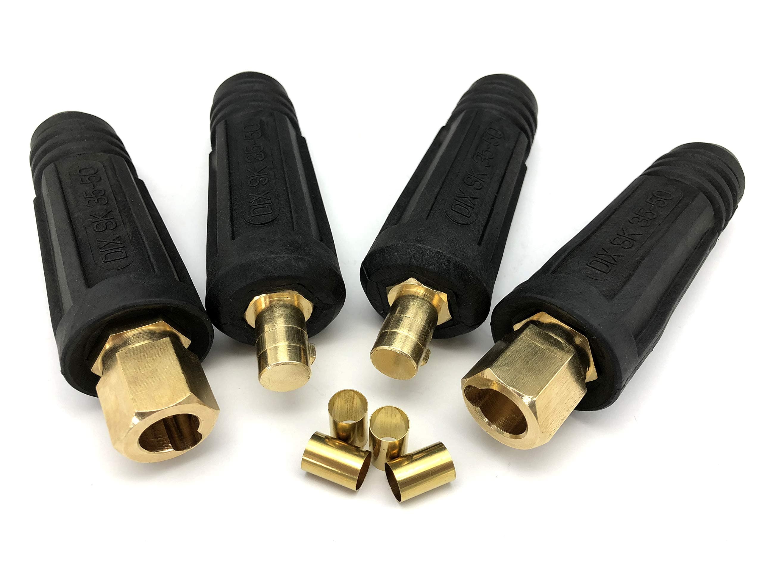 KINGQ Welding Lead Cable Joint Quick Connector Pair DINSE-Style 200Amp-300Amp (#4-#1) 35-50 SQ-MM 2-Set