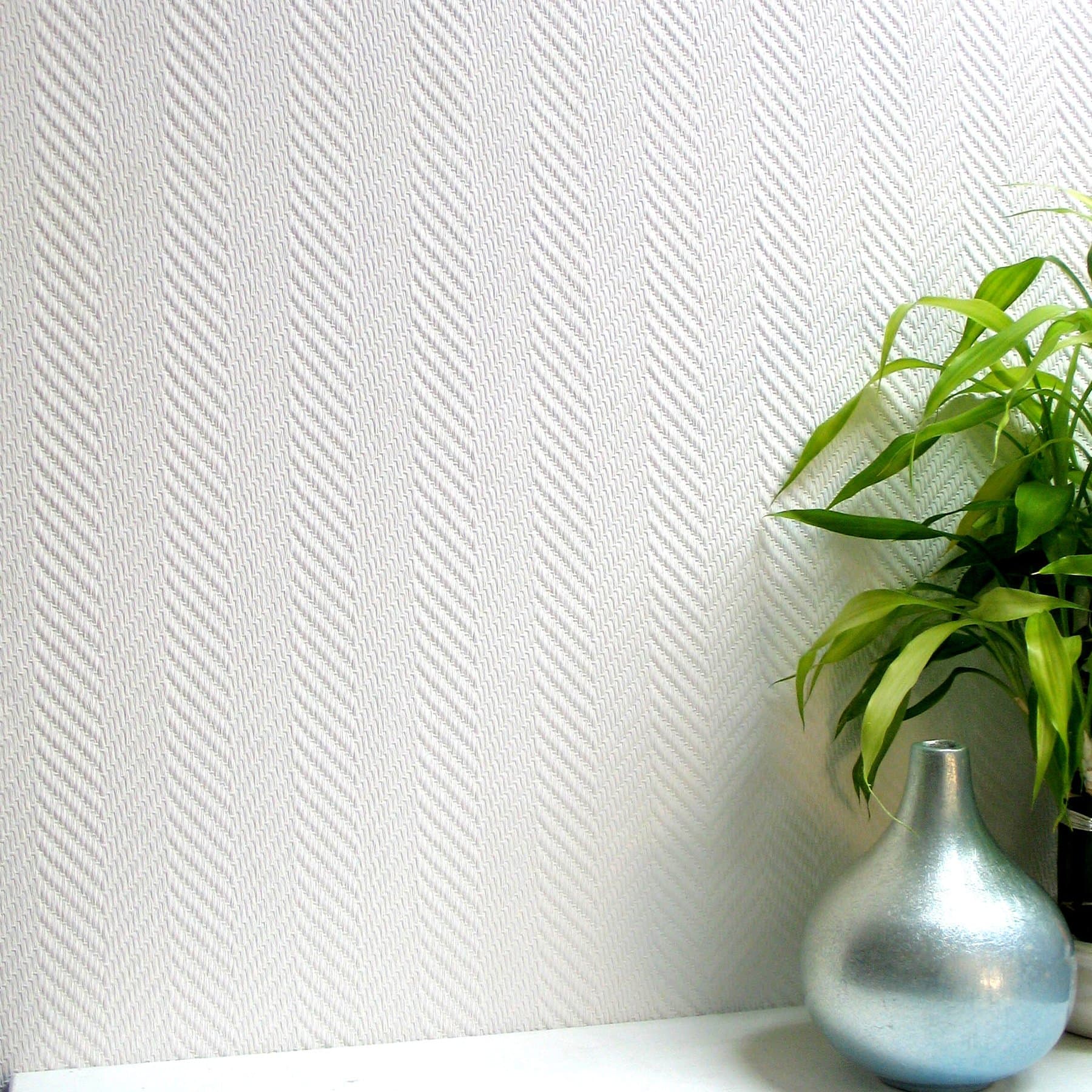 437-RD80103 Herringbone Anaglypta Pro Wallpaper, Paintable