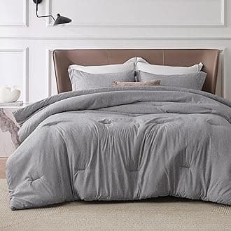 Bedsure Oversized Queen Comforter Set - Dark Grey Oversized Queen Size Comforter, Soft Bedding for All Seasons, Cationic Dyed Bedding Set, 3 Pieces, 1 Comforter (98"x98") and 2 Pillow Shams