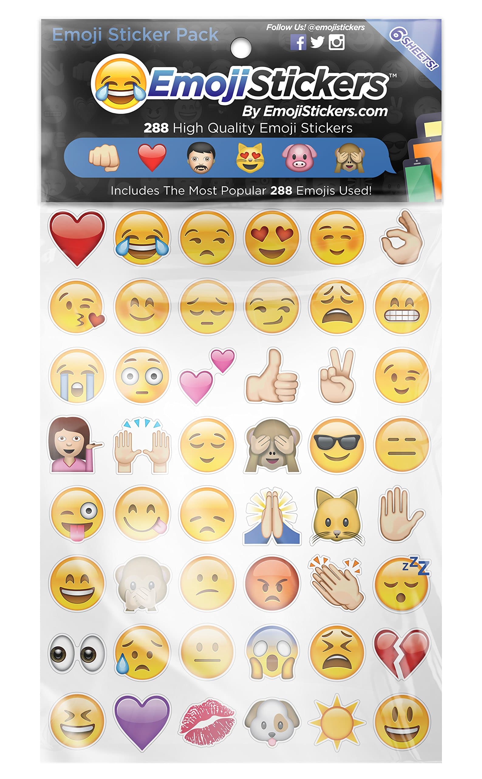 Boxer Emoji Sticker (Pack of 6 Sheets)