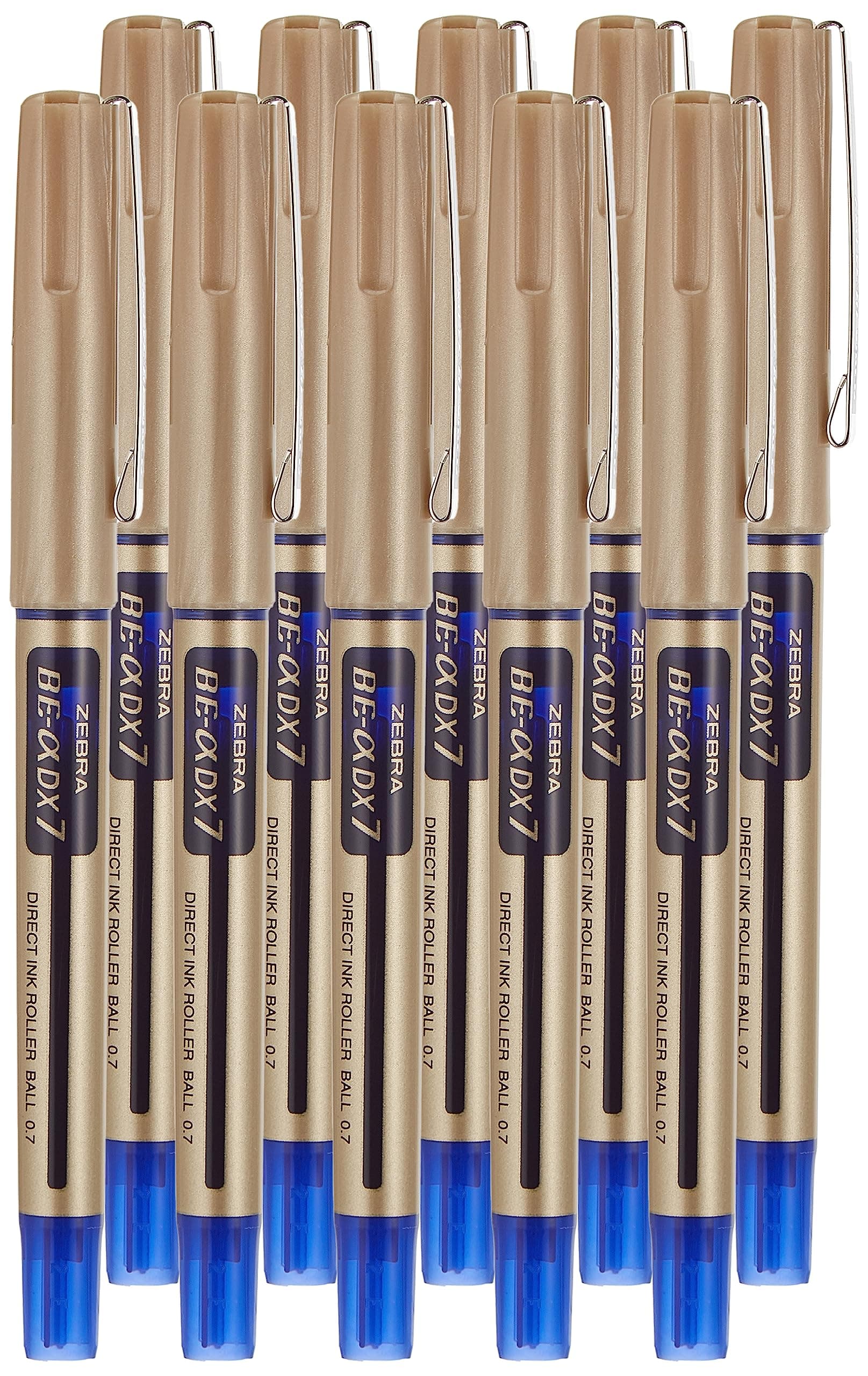 Zebra DX-7 Needle Point Rollerball Pen 0.7mm Tip EX-JB5 Blue (Box Of 10)