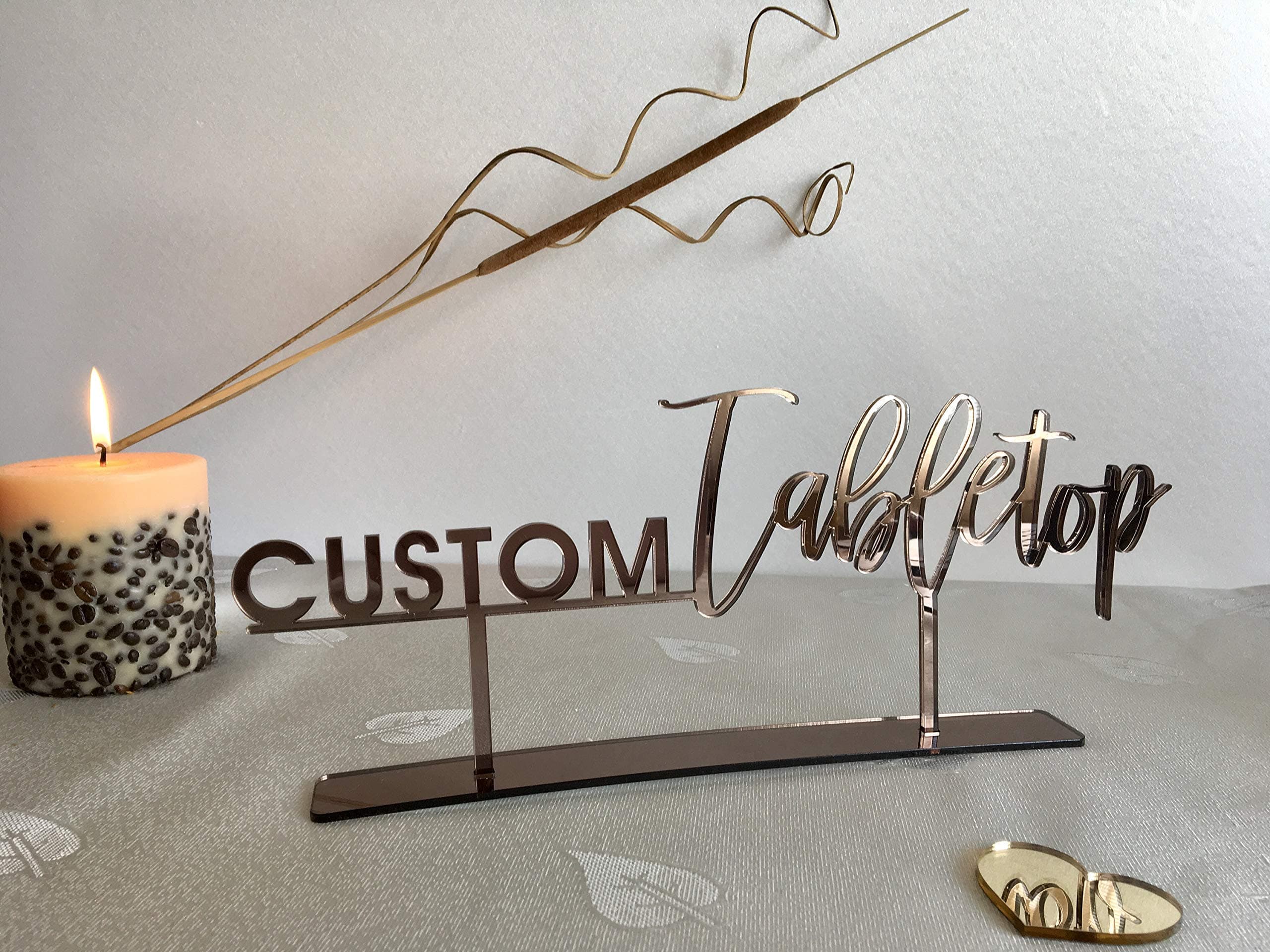 Your Custom Text Here, Personalized Tabletop Sign, Wedding Sweetheart Table Decorations, Calligraphy, Laser Cut Acrylic Freestanding Sign, Desert Sign, Event Party Decor, Welcome Signage, Home Decor