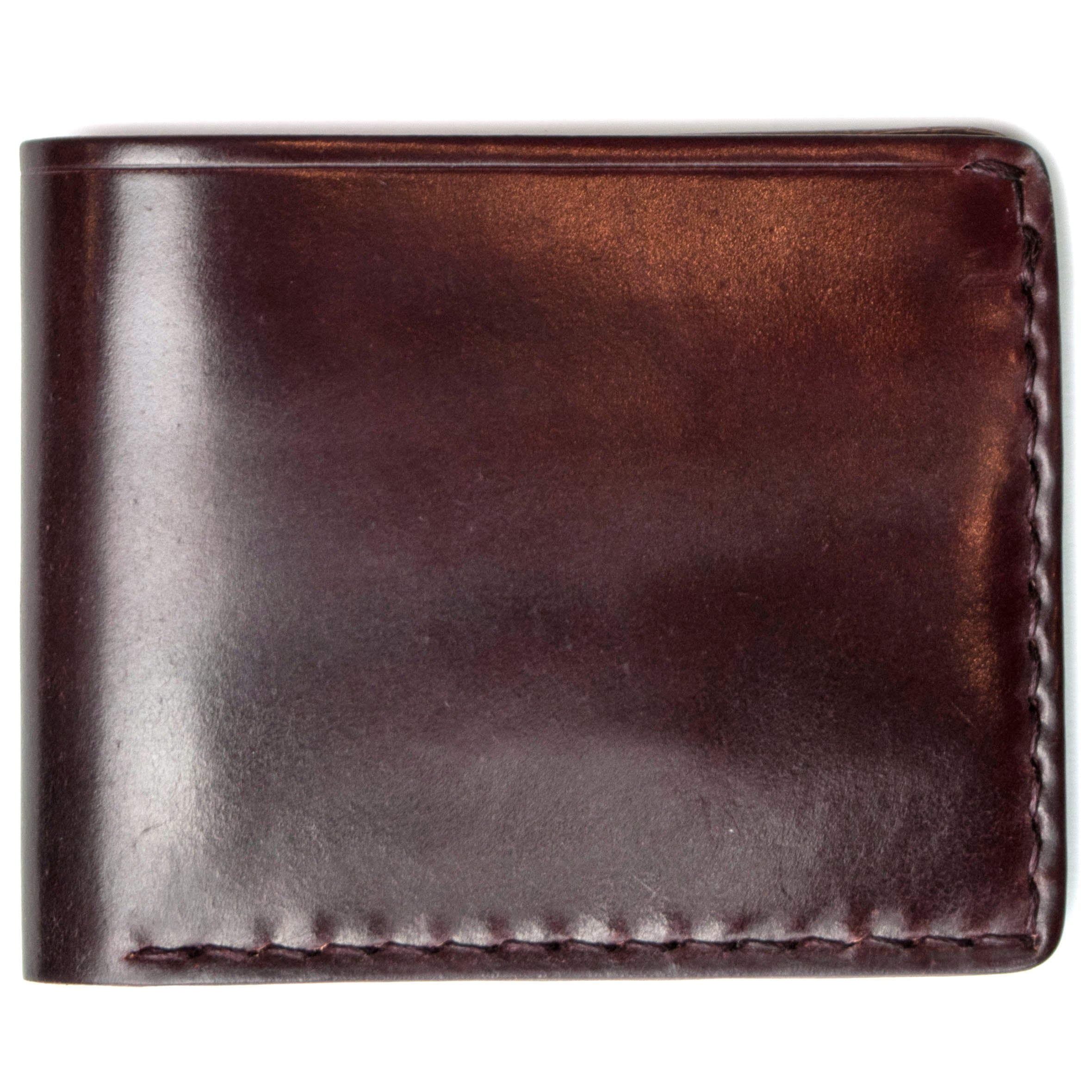 Shell Cordovan Card Billfold Wallet #8 Burgundy Horween