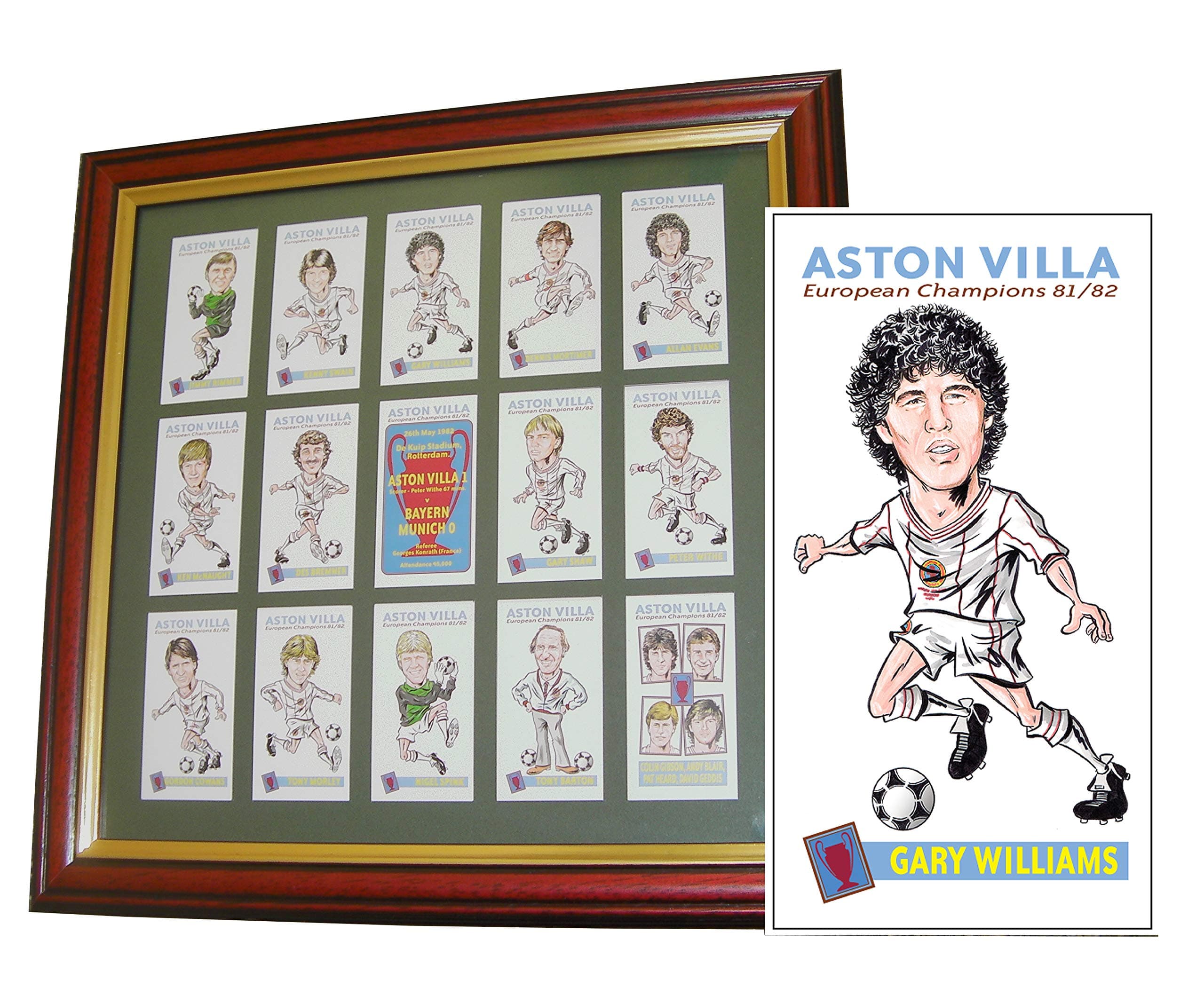 1982 European Cup winners framed card set