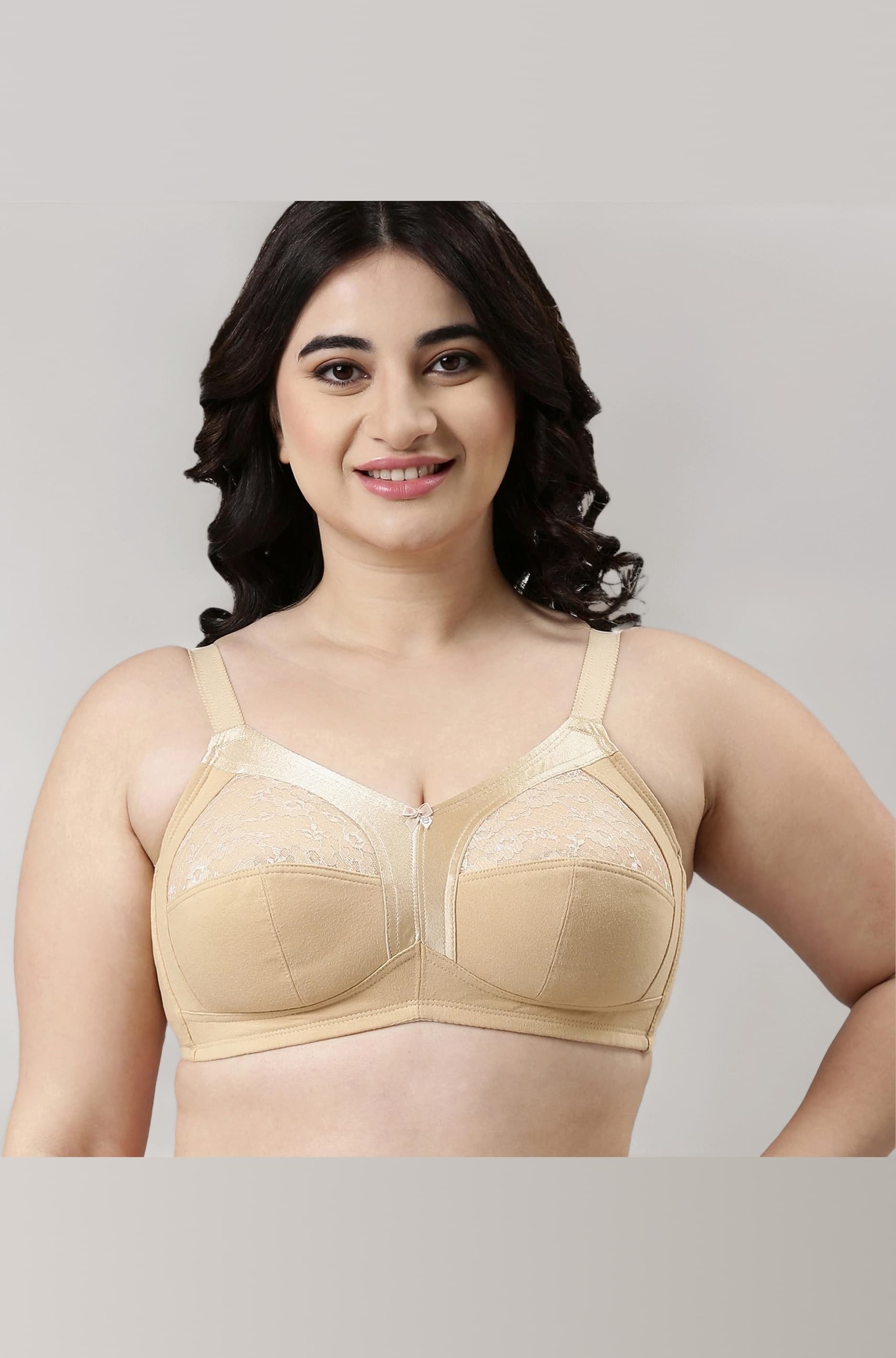 Enamor Innovations Fabcool M-Frame Side Shaper Panel Women's Cotton Everyday Bra - Non Padded, Wirefree, Full Coverage - A014 (Available in Plus Sizes)