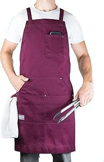 Hudson Durable Goods - Professional Grade Chef Apron for Kitchen, BBQ & Grill