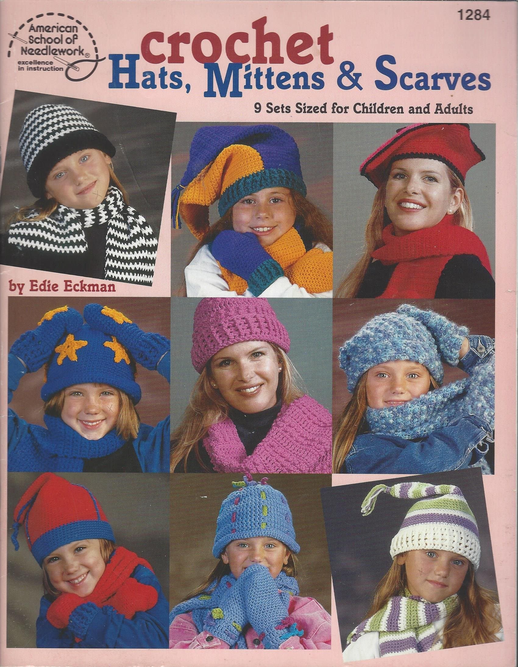 Crochet Hats, Mittens & Scarves