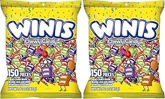Winis Chewy Candy Original Variety Bag - Taffy Candies 150 individually wrapped pieces- Sharing Size 12 Oz -| Easter Day Candy Variety Bag (Pack of 2)