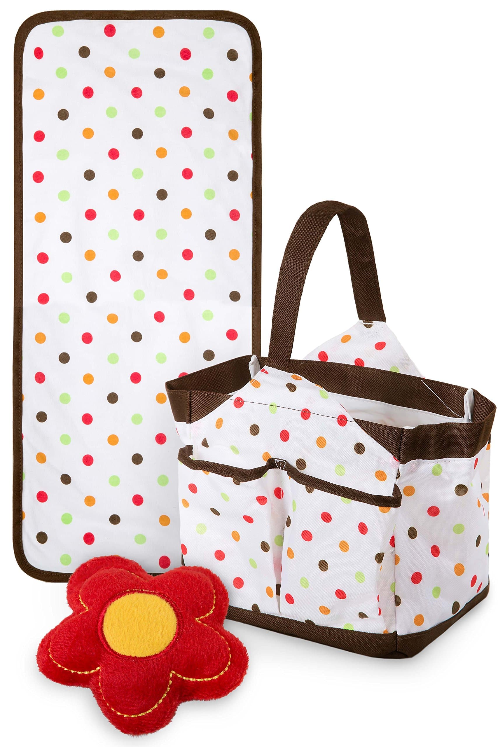 Tiny Tillia Diaper Caddy, Rattle and Burp Cloth