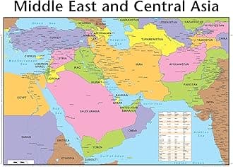 Middle East and Central Asia Map (Charts)
