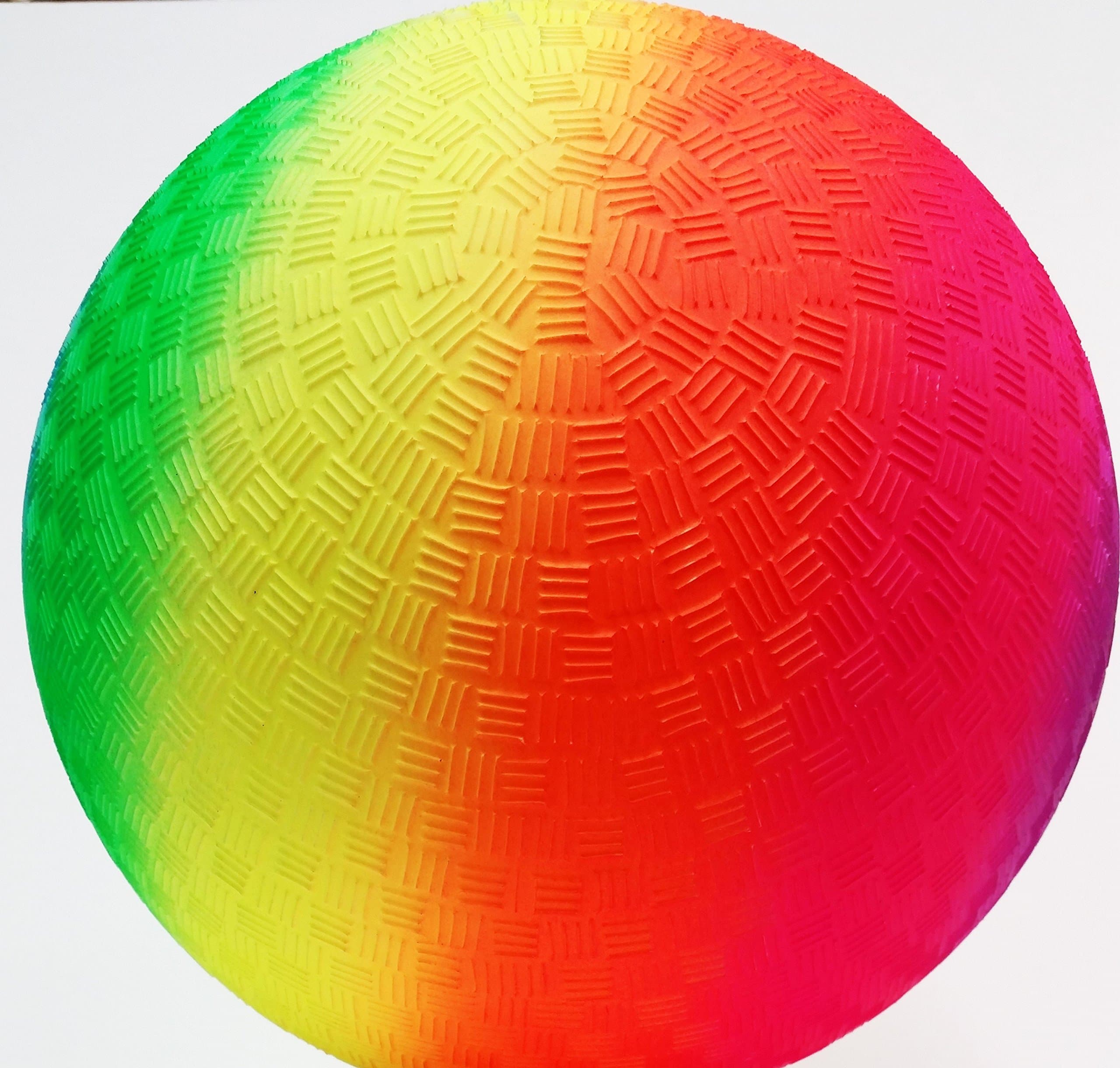 Neon Rainbow Playground Ball, 9 Inch
