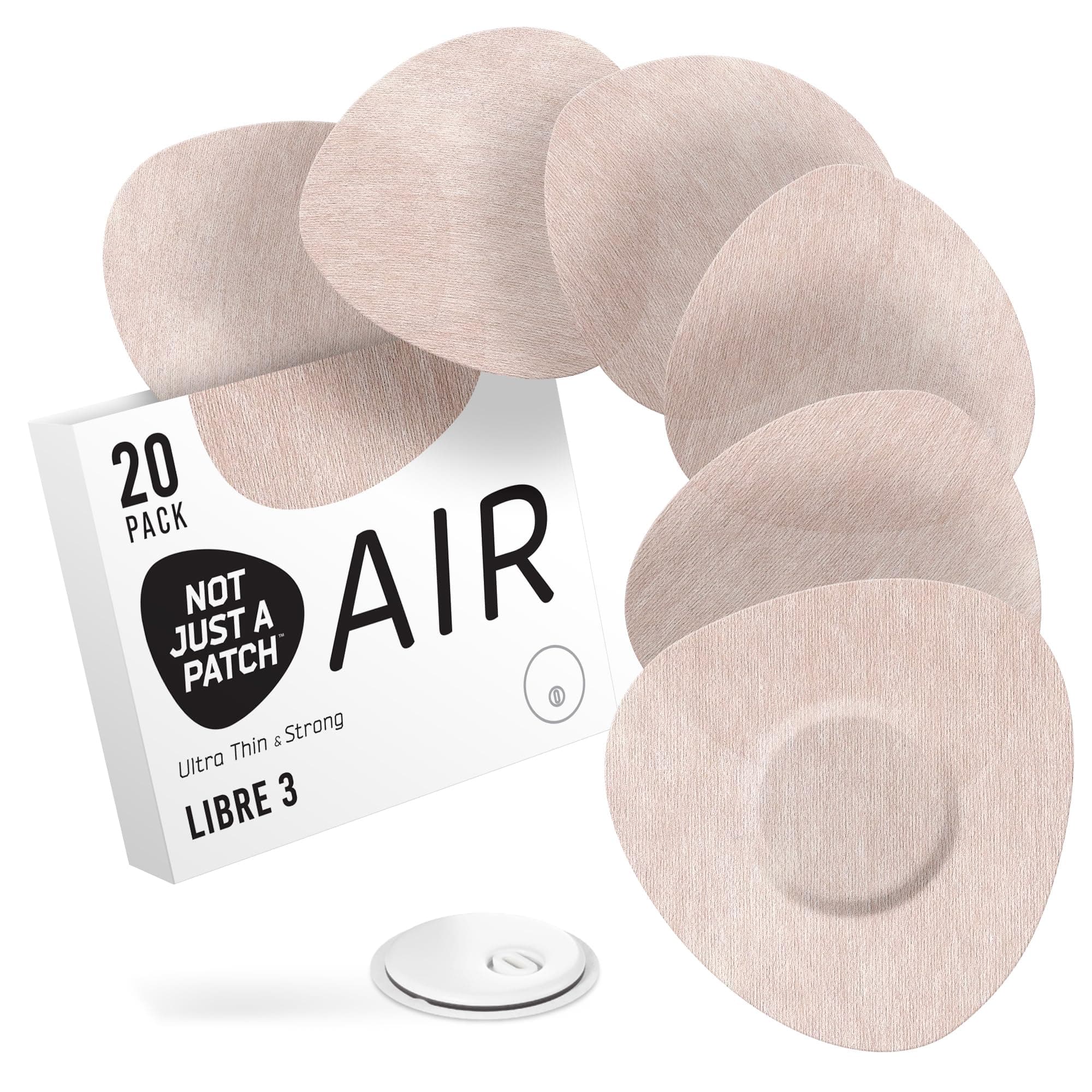 NOT JUST A PATCH Air Libre 3 Sensor Covers (20 Pack) - Thin, Strong and Light Adhesive Patches with Ultra-Hold 14 Day Adhesion, Durable Freestyle Libre 3 Sensor Covers