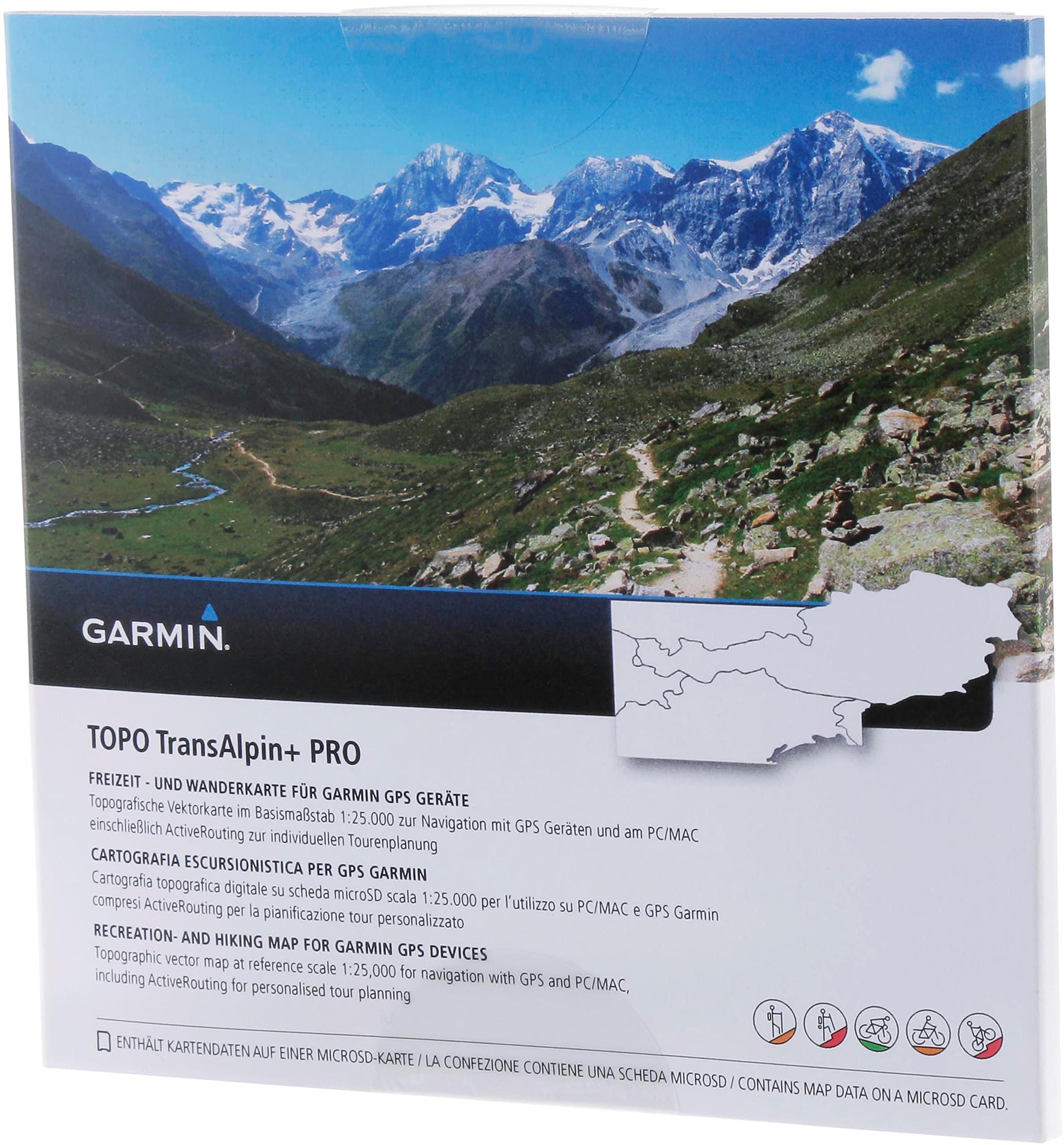 Garmin Uni Topo Transalpin+ Pro Topographic Vector Map – Black – M