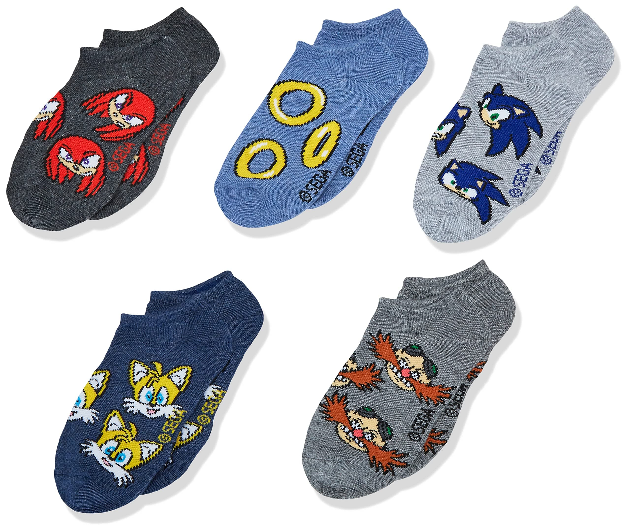 boys 5 Pack No Show Socks