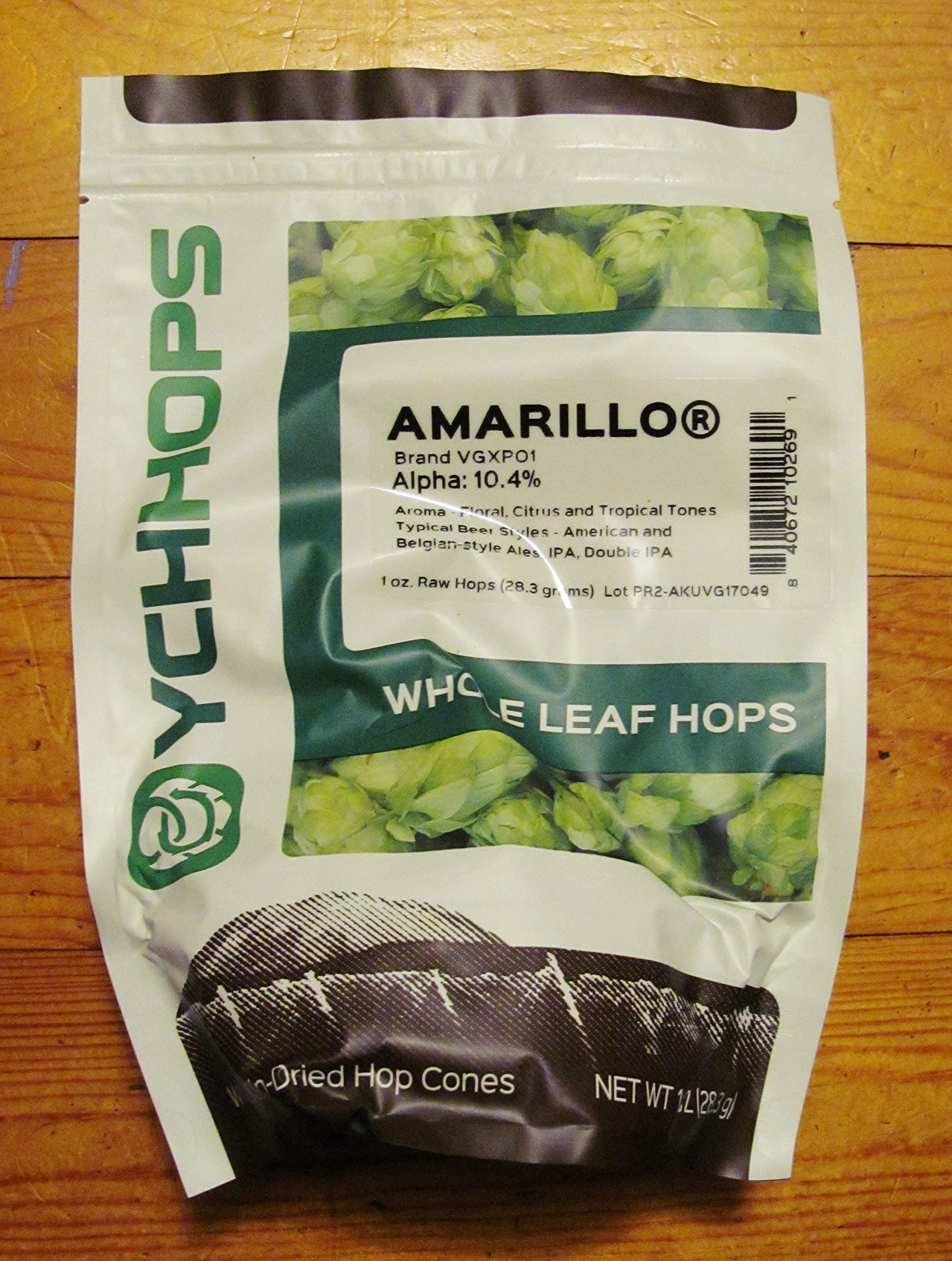 LEAF HOPS AMARILLO 1oz LOOSE CONE HOPS (VGXP01 cv)