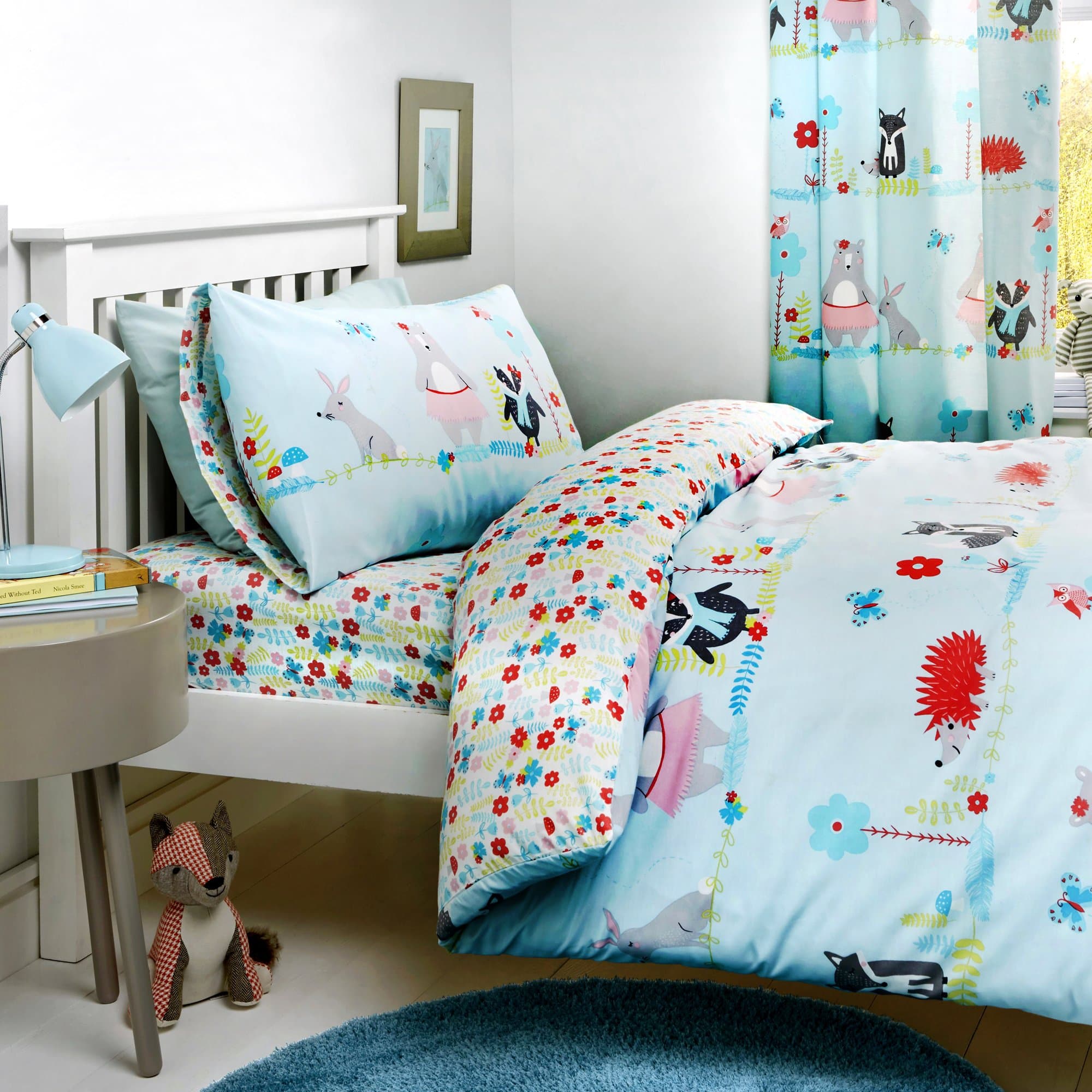 Bedlam Pillow Case, 52% Polyester / 48% Cotton, Duck Egg, Duvet Cover Set: Single