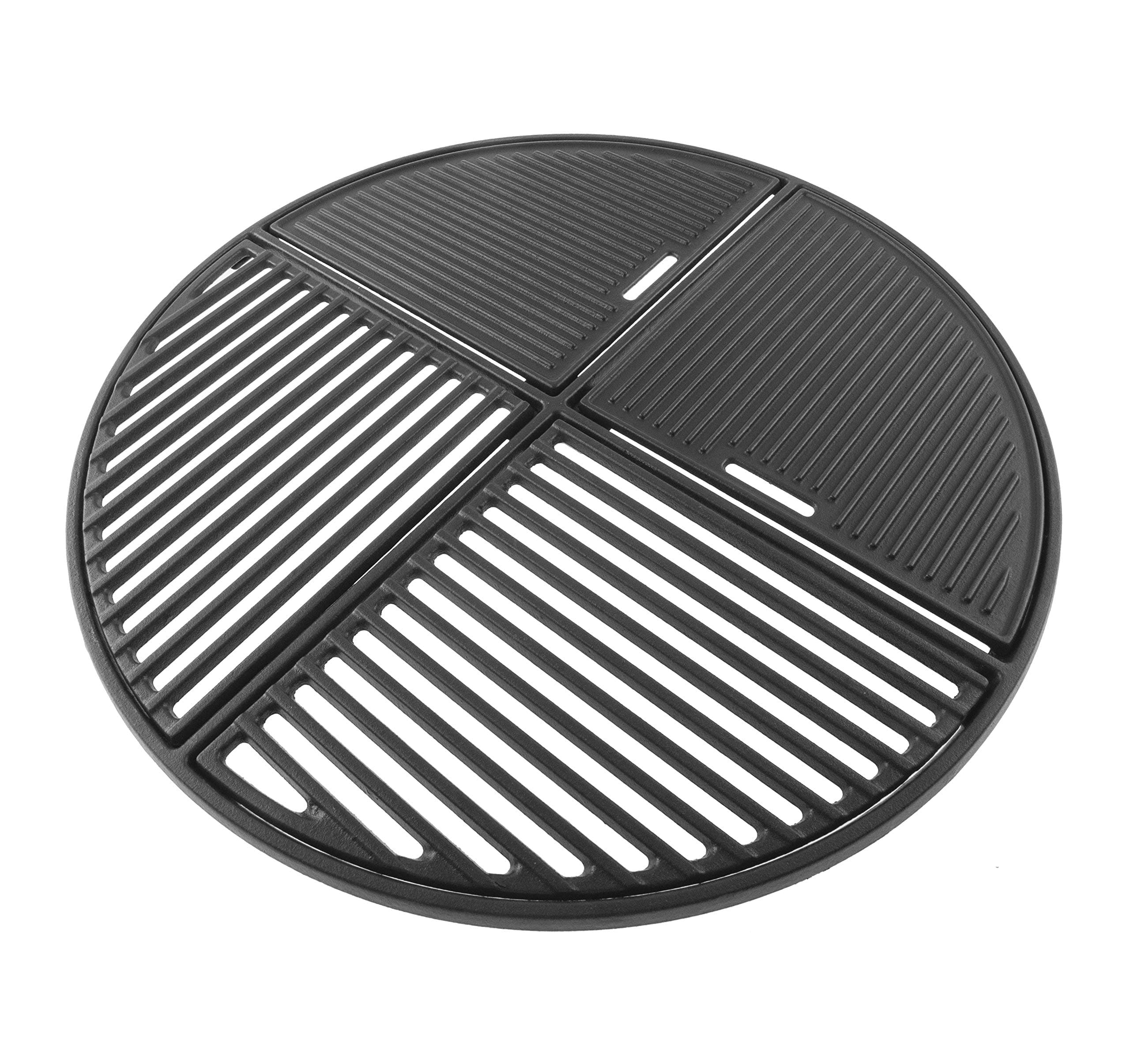 21.5" Cast Iron Grill Grate for Weber Original Kettle Premium 22" Charcoal Grill and Smoker, Replacement for Weber 22" Performer Premium Grill, Two types of cooking surface, Modular Fits 22" Grill