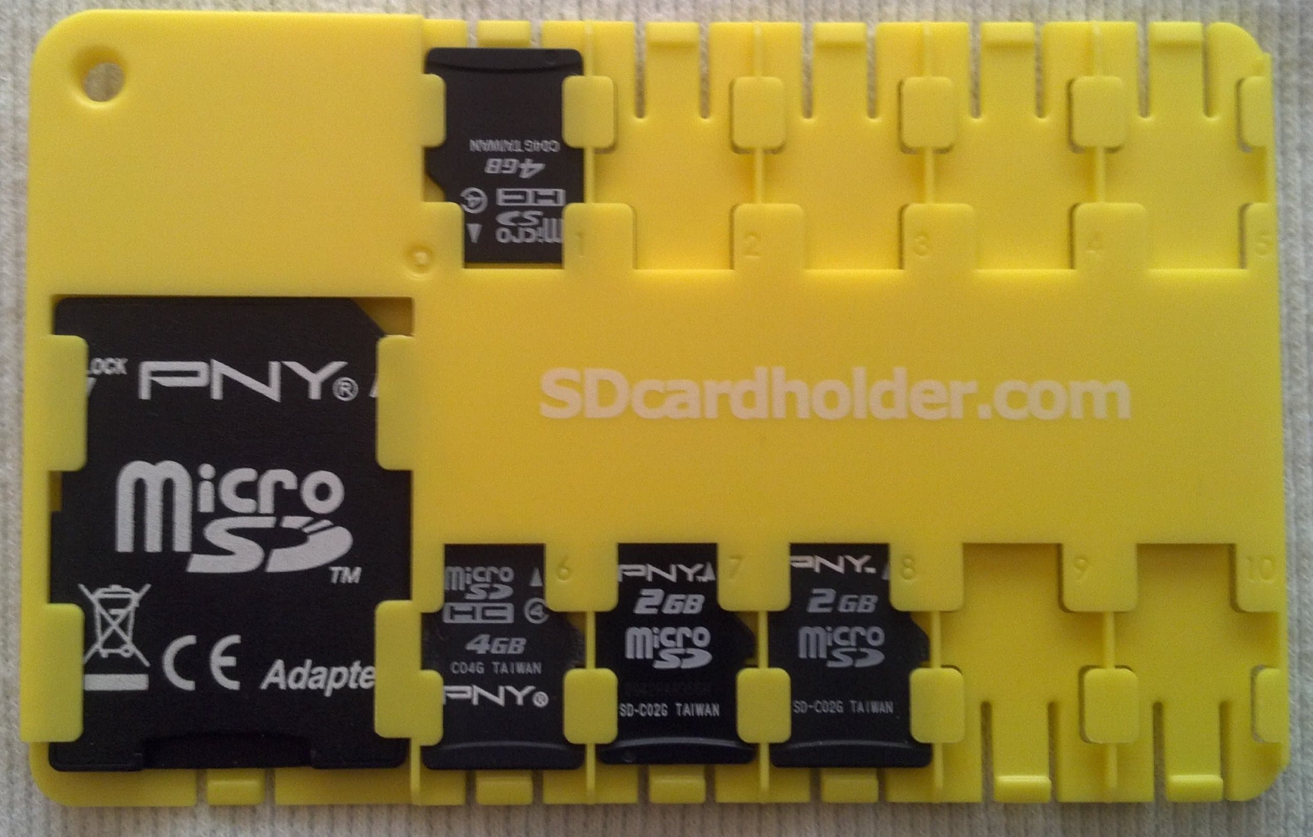 Micro Sd Card Holder 3-Pack (YELLOW)