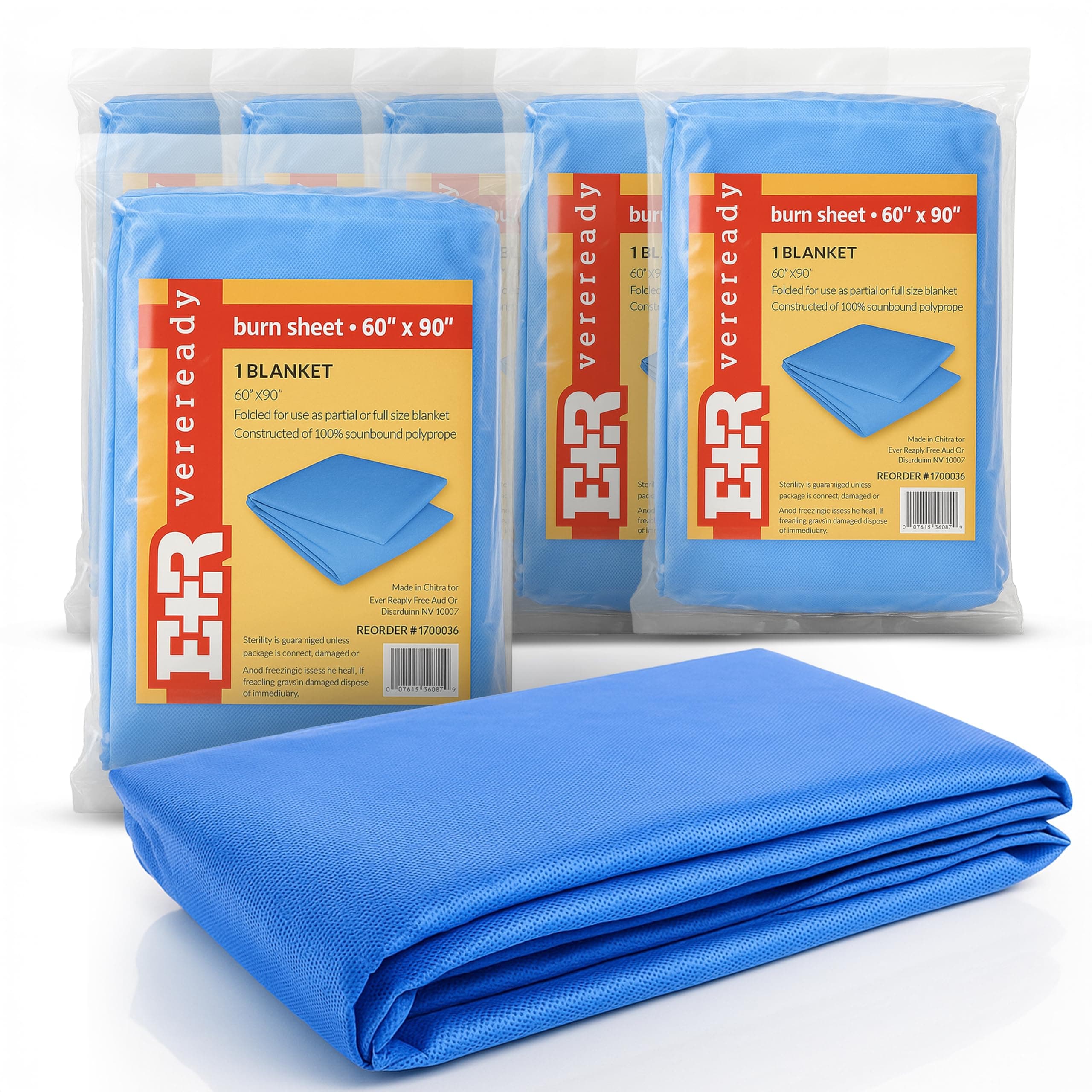 Ever Ready First Aid Sterile Burn Sheet Blanket ââ‚¬â€œ 60ââ‚¬Âx 90ââ‚¬Â (6 Count)