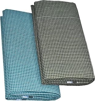 TUNI MANIMen's Cotton Lungi/Stitched/Mini Checked/Length 2.10m (Pack of 2)