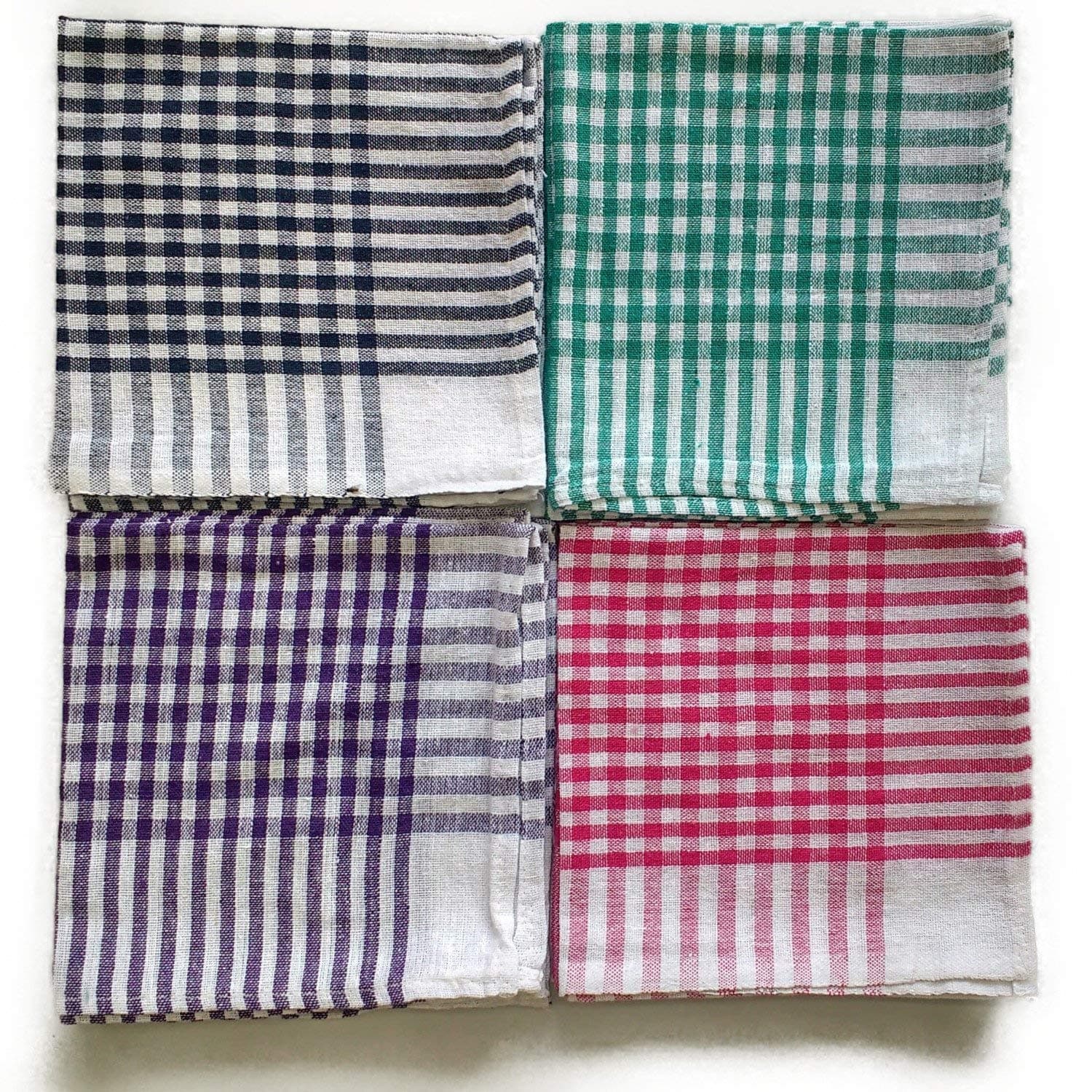 Cotton Duster Cloth with 1 Check Duster Cloth Free (Pack of 6) Material- Cotton, Color-Multi