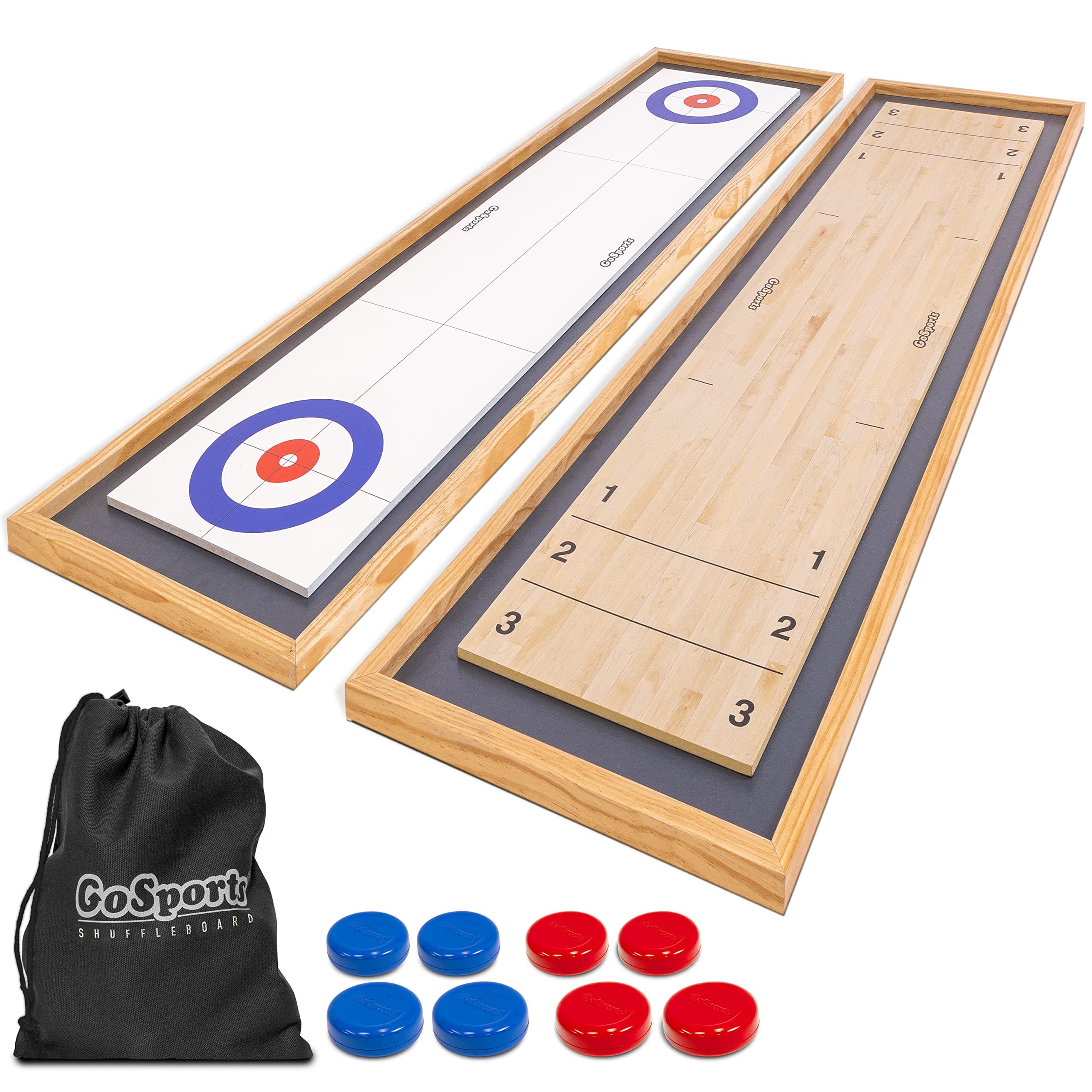 GoSports Shuffleboard and Curling 2 in 1 Board Game